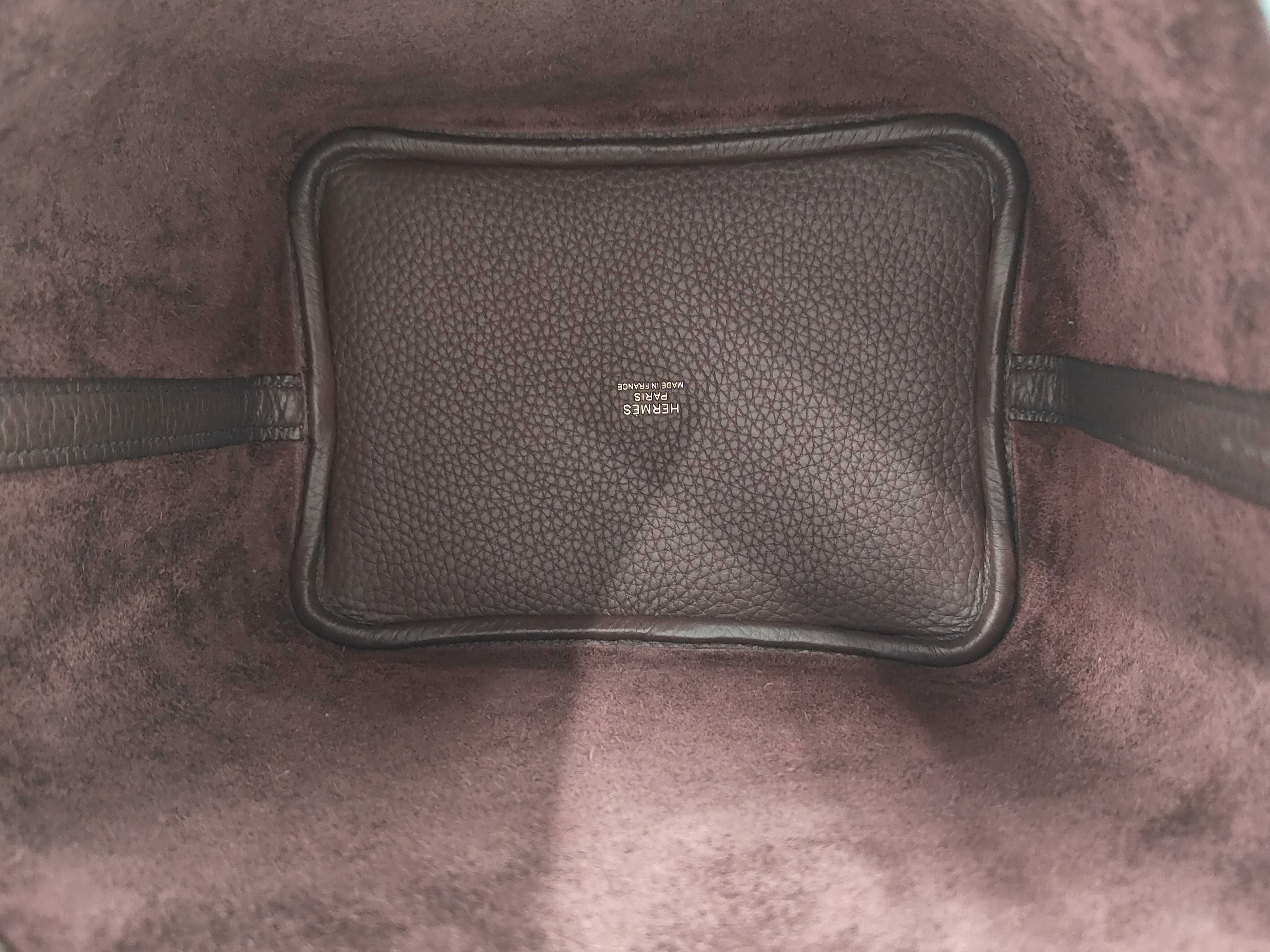 Picotin Lock PM Taurillon Clemence Rouge Sellier G Stamp Handbag — view 8