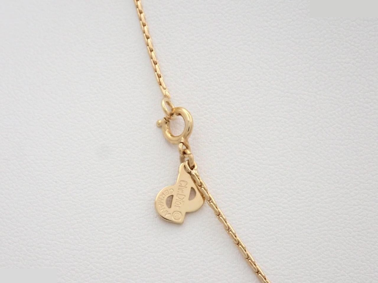 CD logo rhinestone necklace — view 2