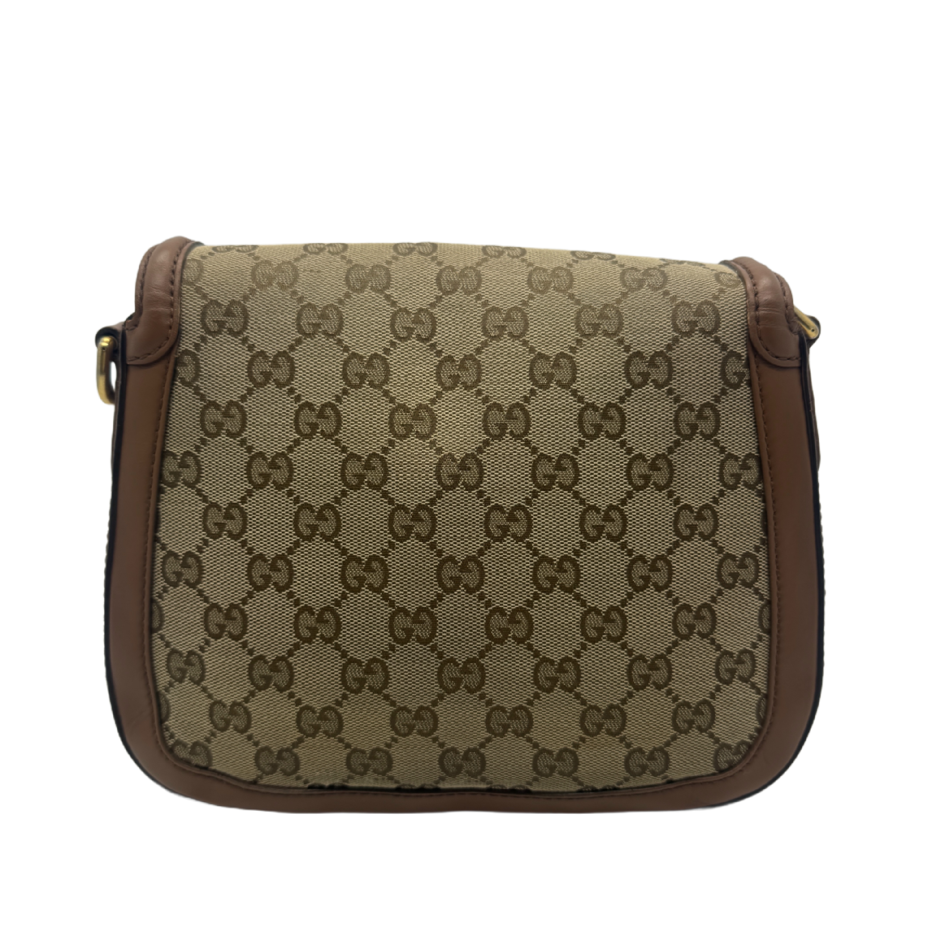 Lady Web GG Canvas Horsebit Leather Flap Shoulder Bag — view 3