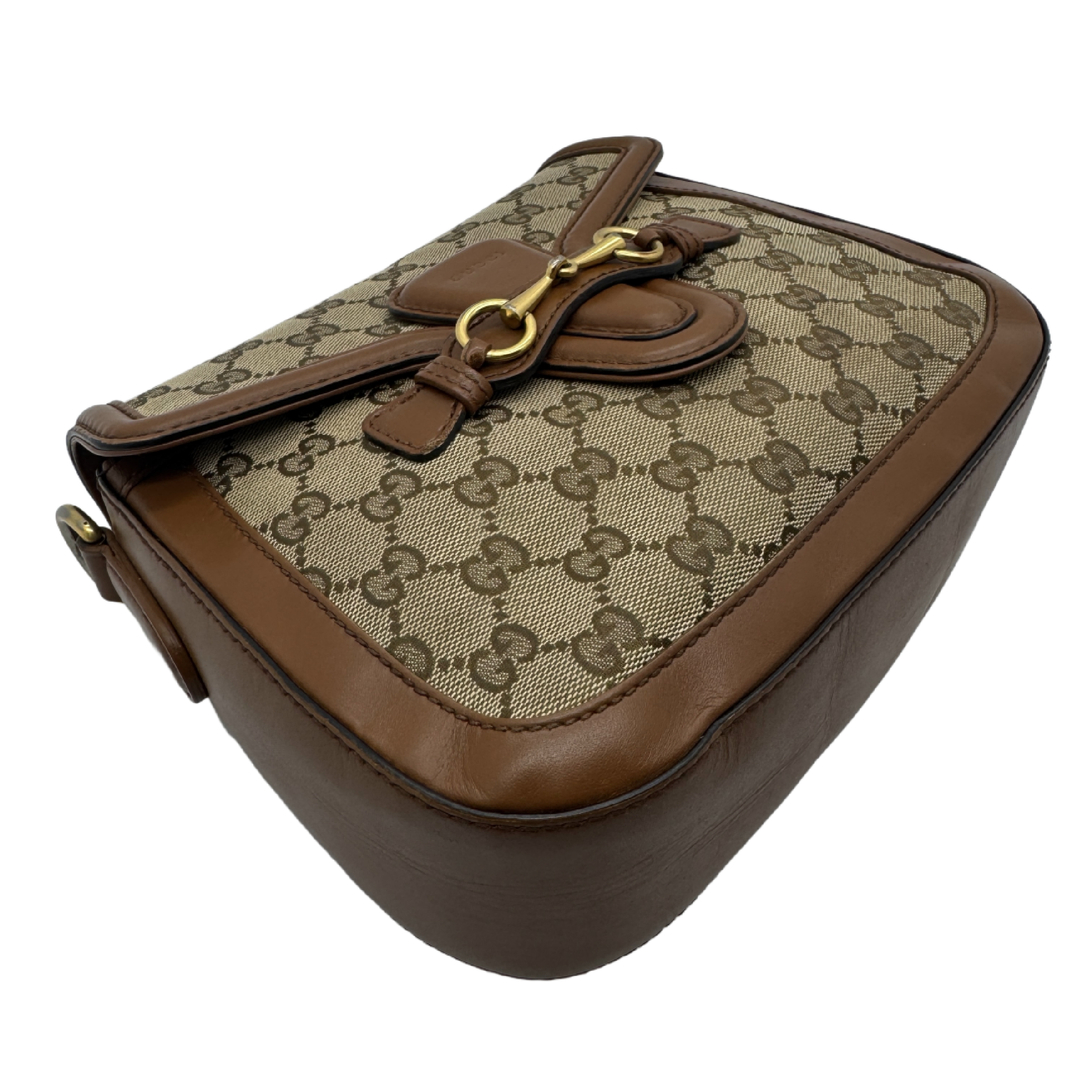 Lady Web GG Canvas Horsebit Leather Flap Shoulder Bag — view 4