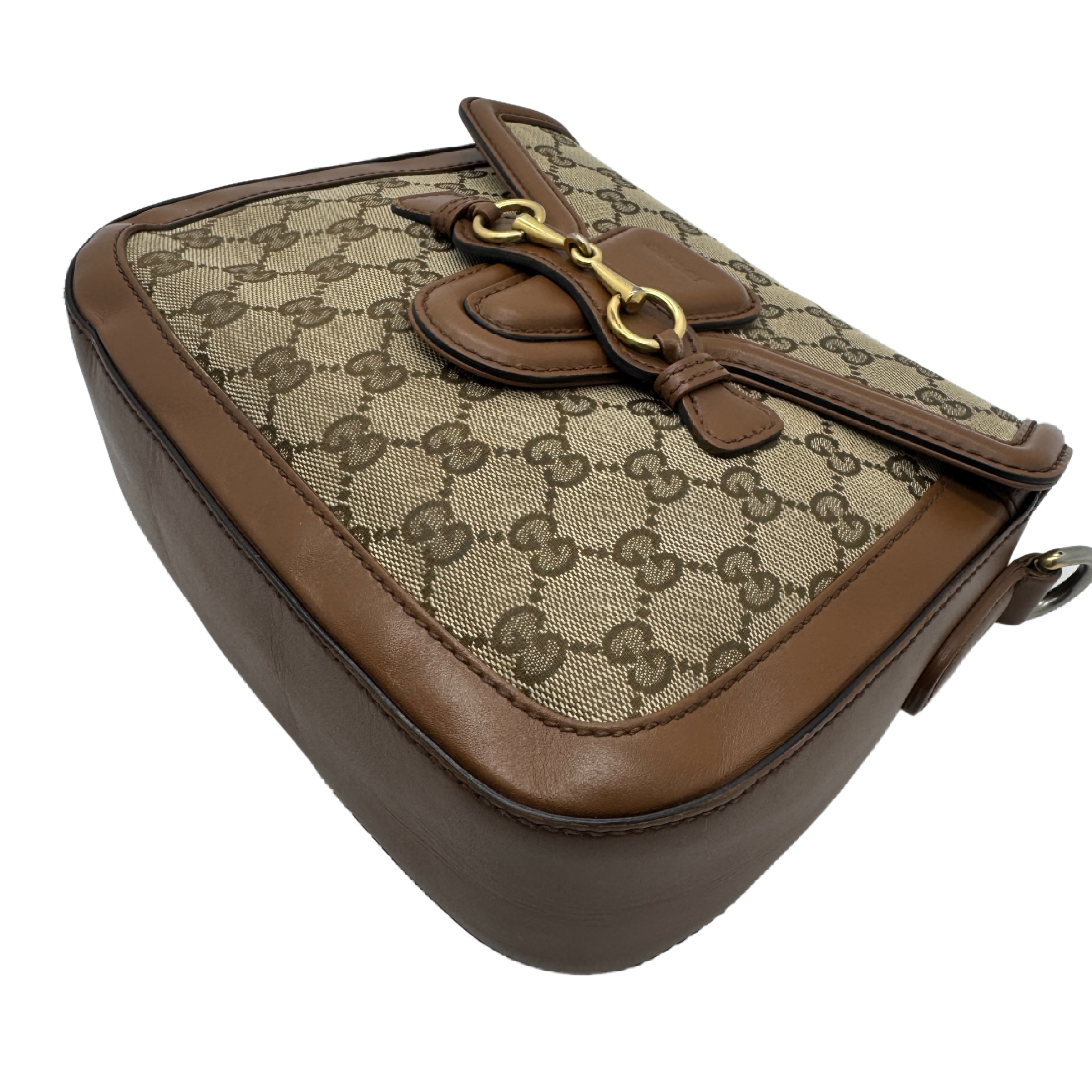 Lady Web GG Canvas Horsebit Leather Flap Shoulder Bag — view 5
