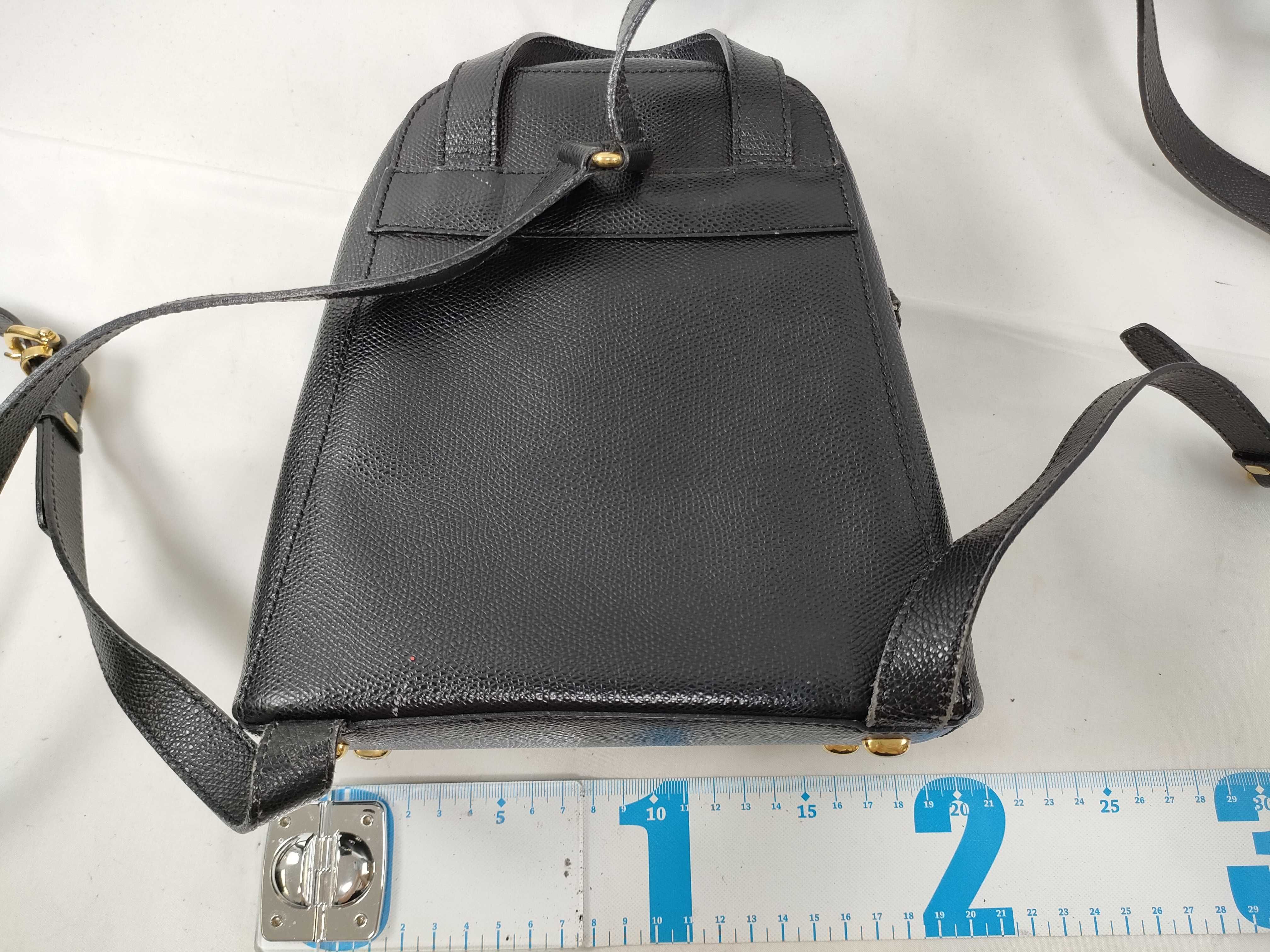 Vintage Box Calf Shoulder Bag, Black MC96 Backpack — view 2