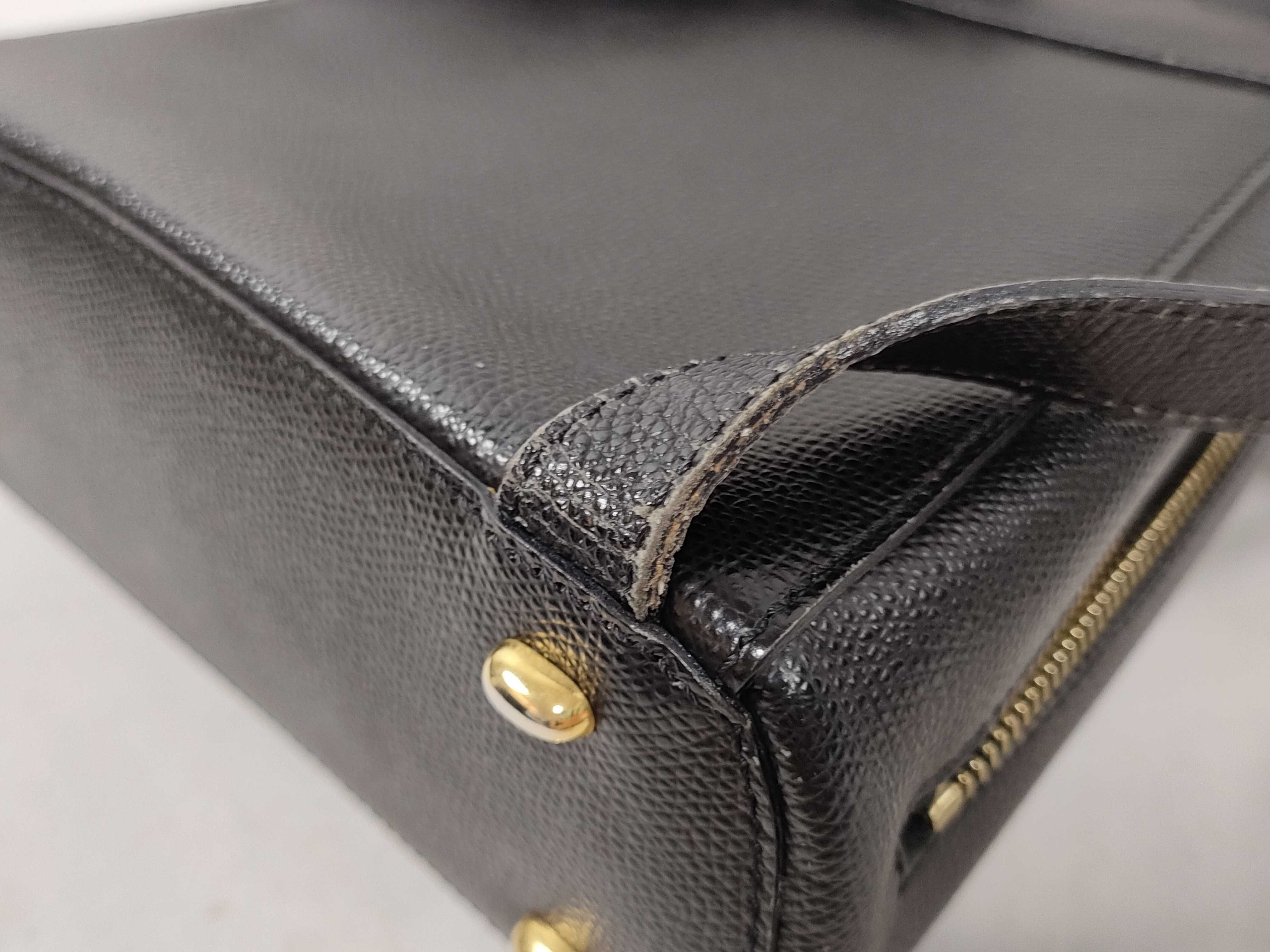 Vintage Box Calf Shoulder Bag, Black MC96 Backpack — view 4