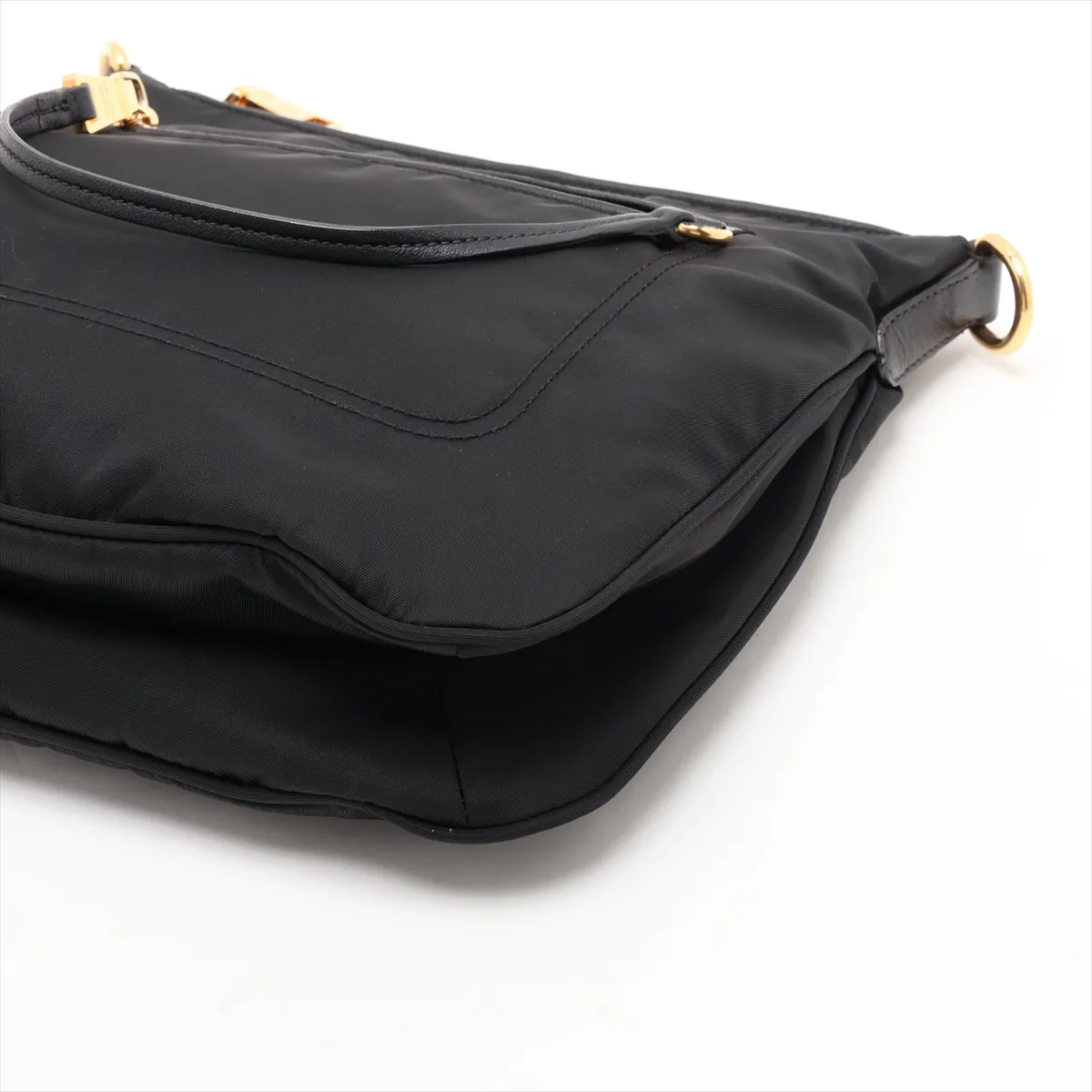 Tessuto BT0711 Nylon x Leather Shoulder Bag, Black, Unsigned Guarantee Card — view 3
