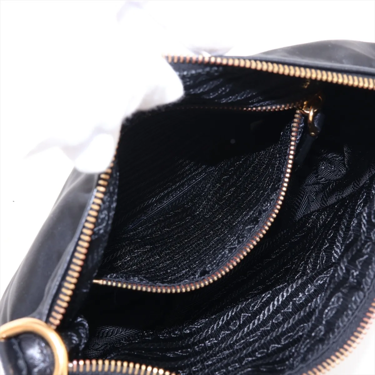 Tessuto BT0711 Nylon x Leather Shoulder Bag, Black, Unsigned Guarantee Card — view 7