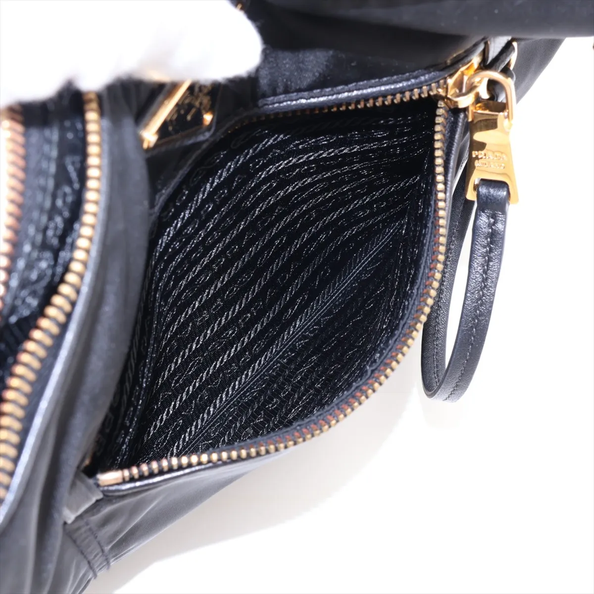 Tessuto BT0711 Nylon x Leather Shoulder Bag, Black, Unsigned Guarantee Card — view 8