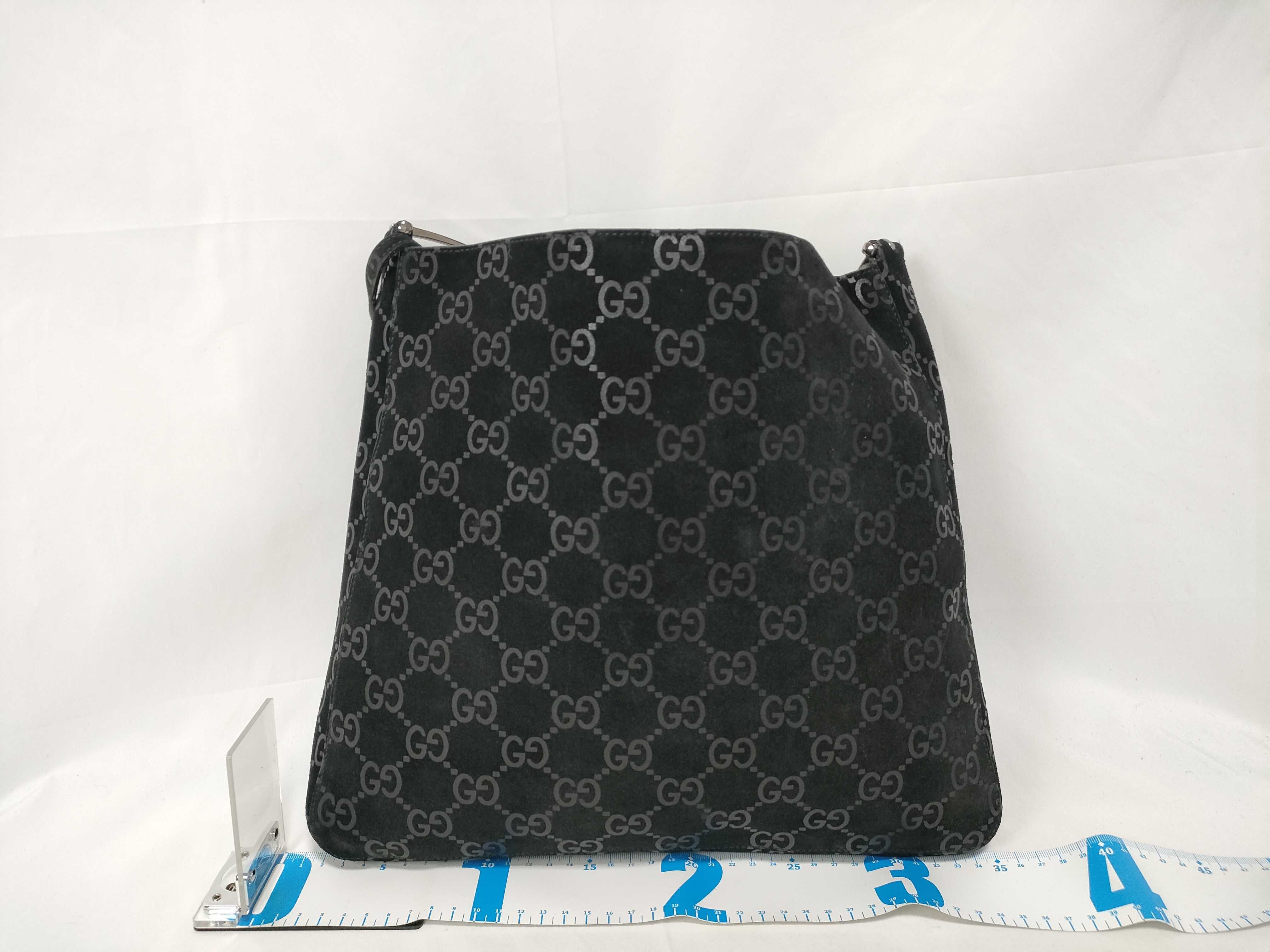 GG Suede Horsebit Shoulder Bag with Pouch — view 2