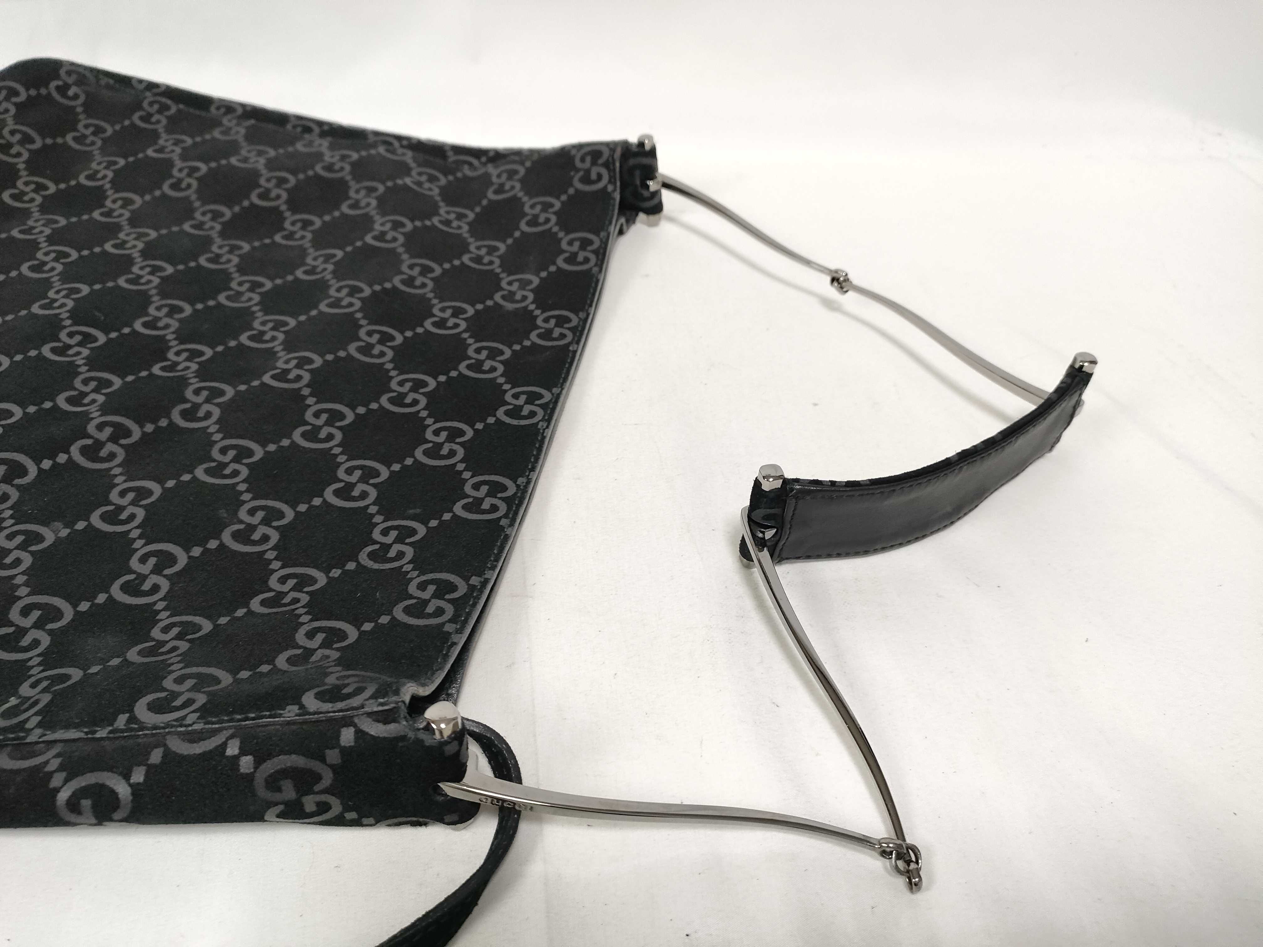 GG Suede Horsebit Shoulder Bag with Pouch — view 8
