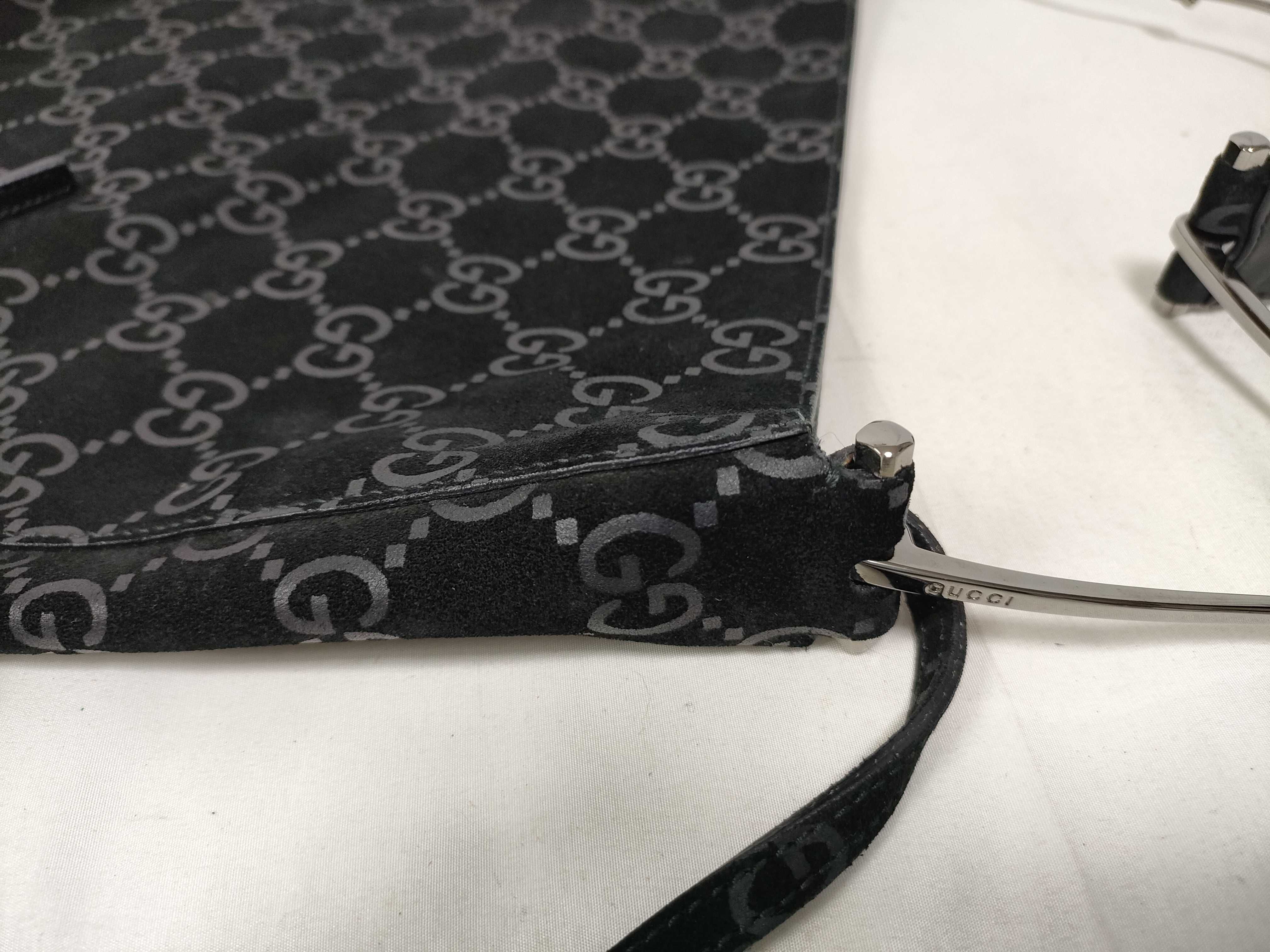 GG Suede Horsebit Shoulder Bag with Pouch — view 9