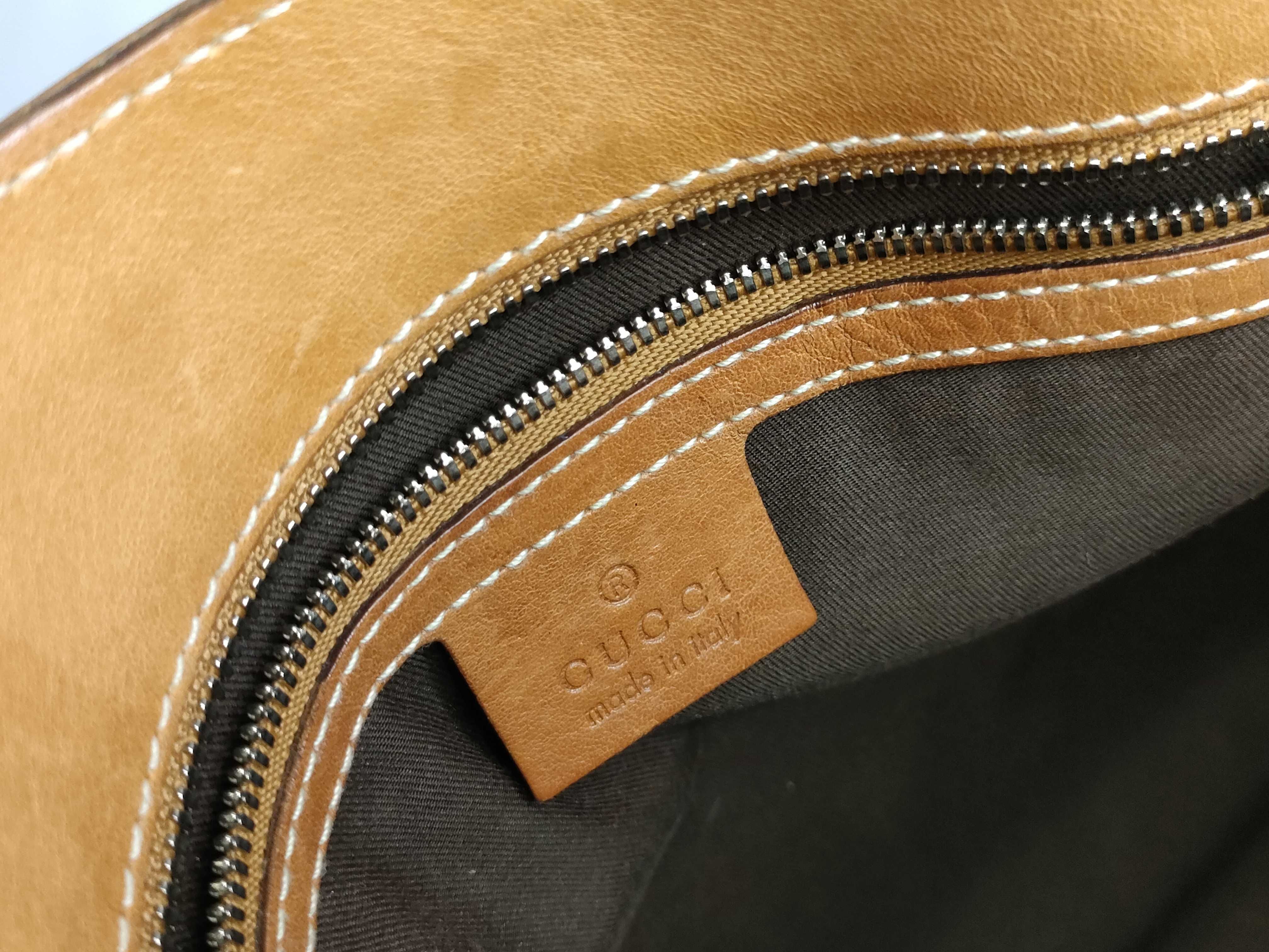 114875 002058 Interlocking Handbag Canvas Leather Beige Handbag — view 10