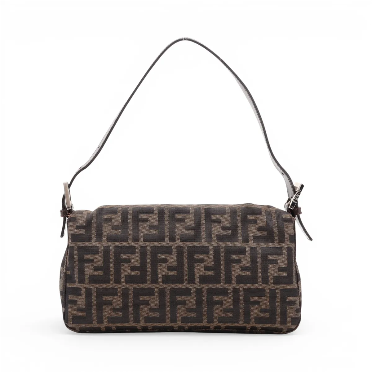 Zucca Mamma Bucket Canvas x Leather Shoulder Bag, Brown — view 2