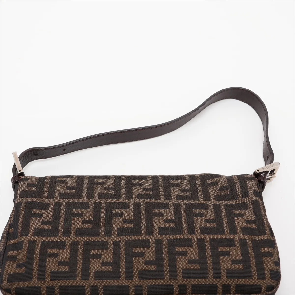 Zucca Mamma Bucket Canvas x Leather Shoulder Bag, Brown — view 6