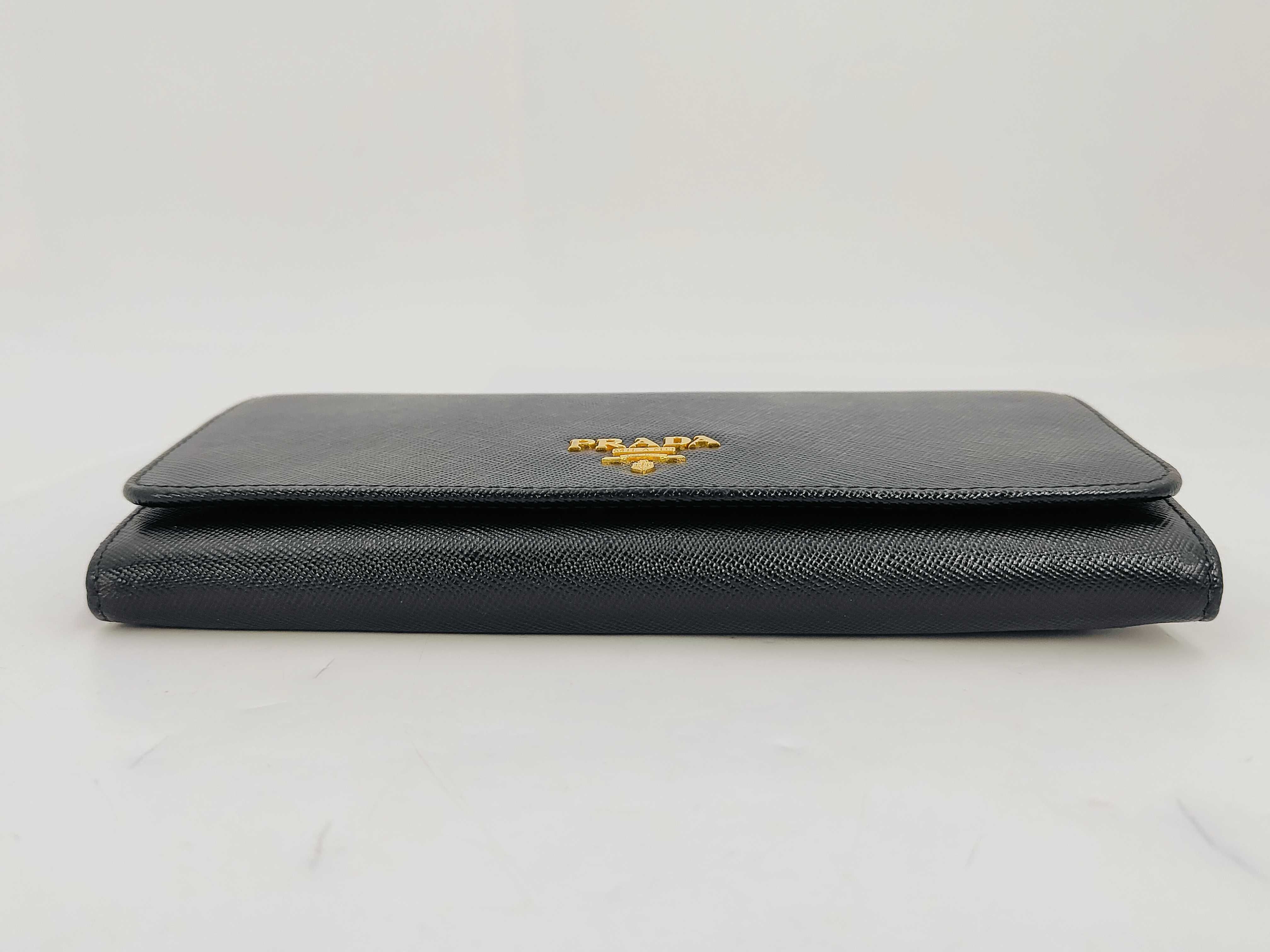 Leather Black Long Wallet with Card Case — view 3