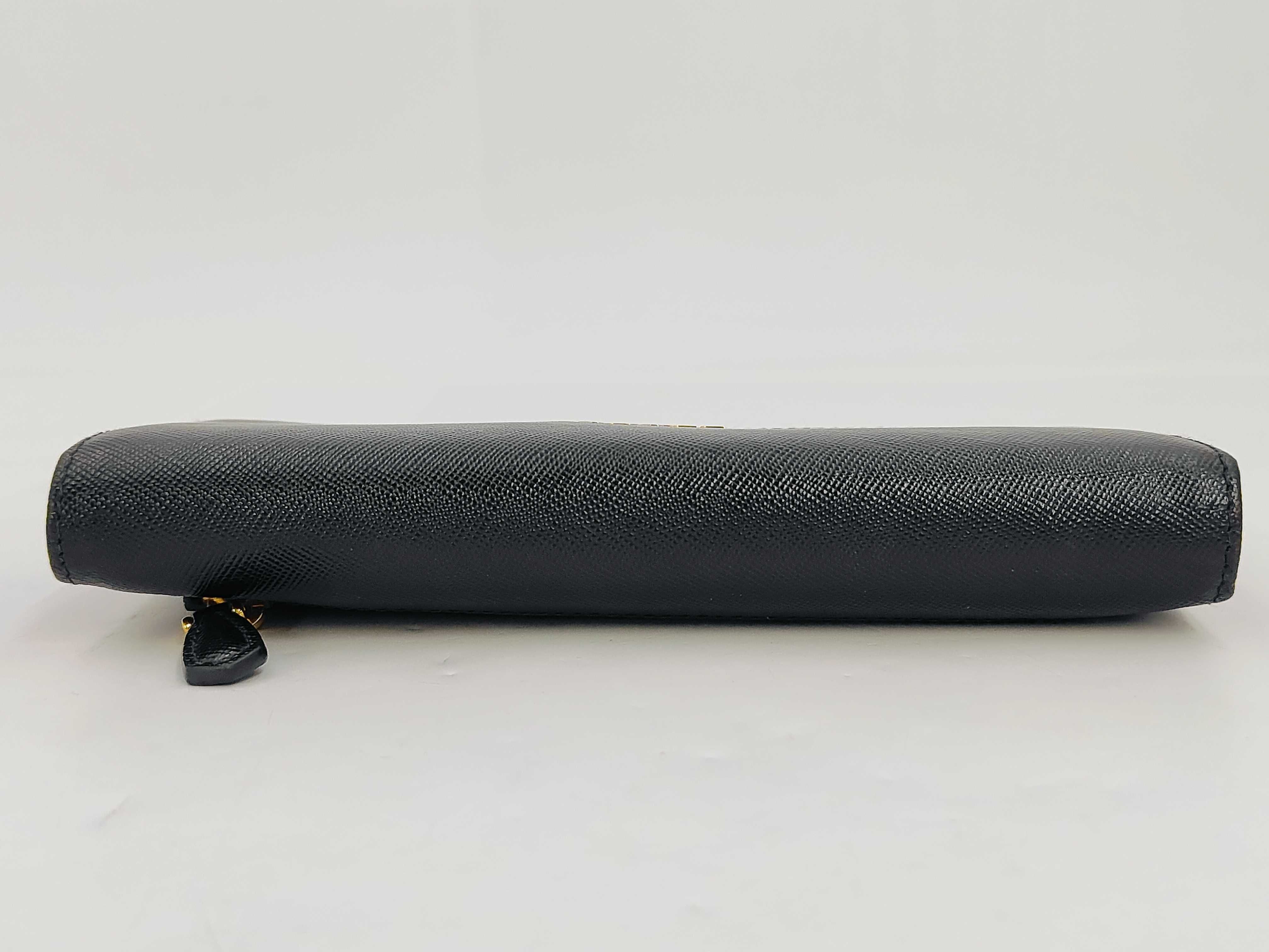 Leather Black Long Wallet with Card Case — view 5