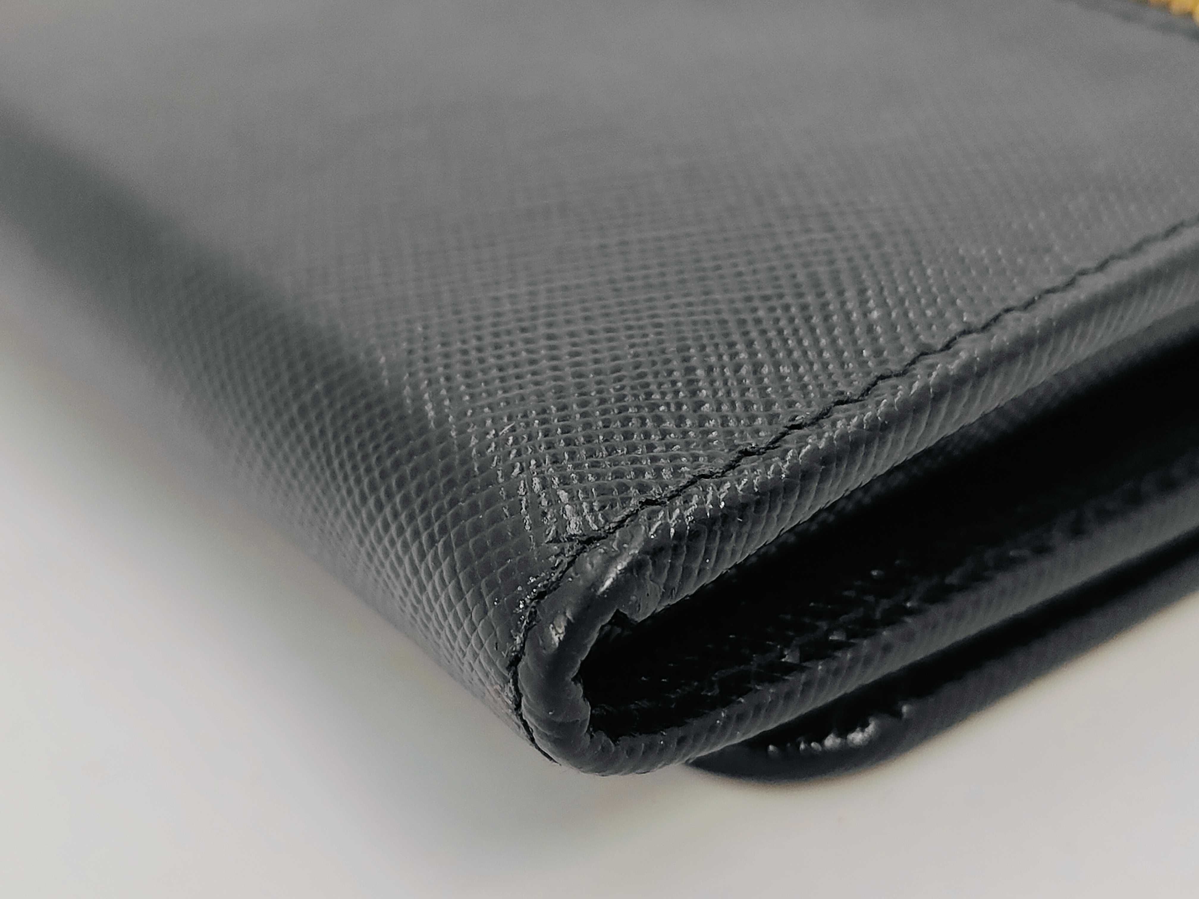 Leather Black Long Wallet with Card Case — view 7