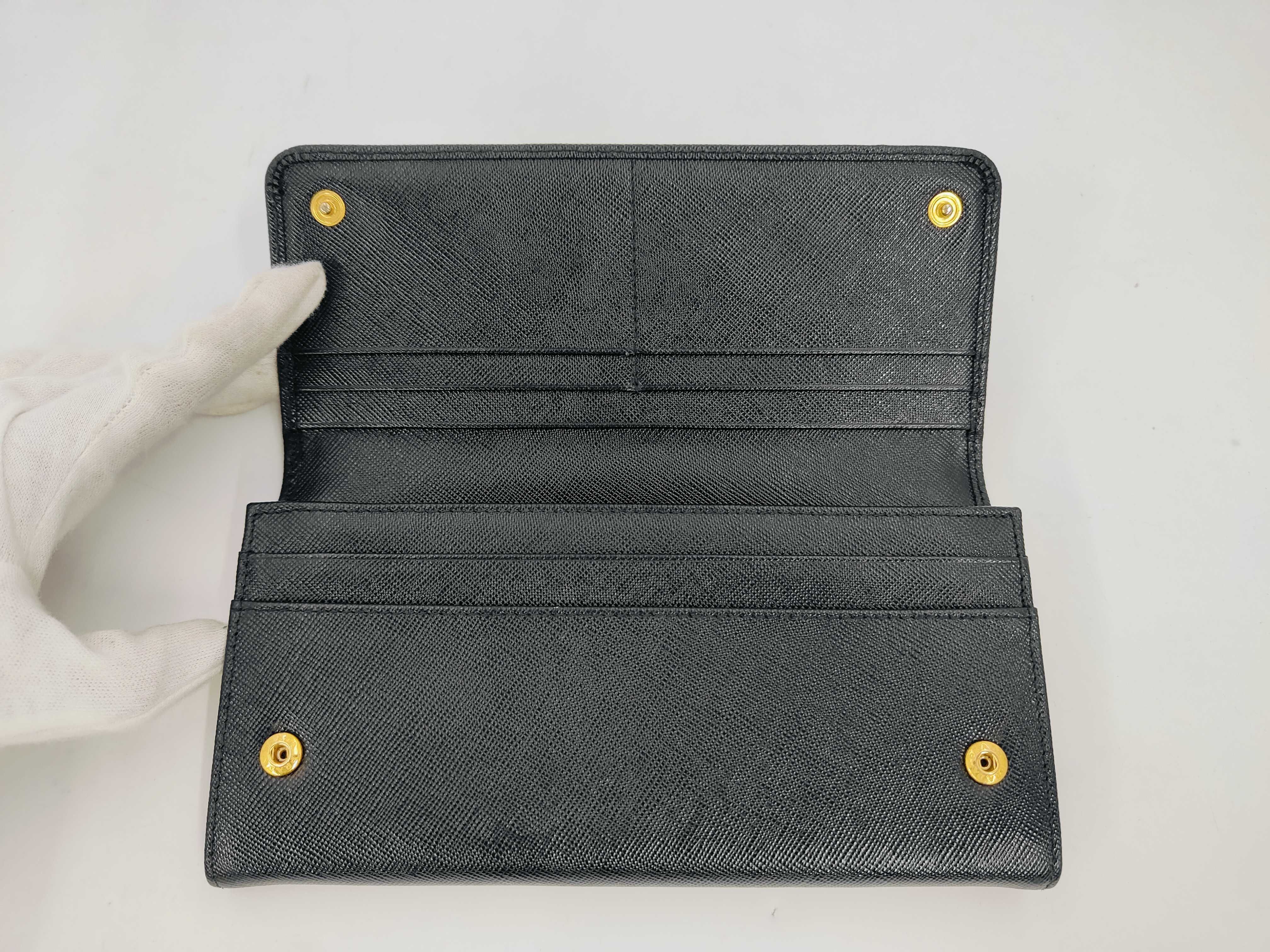 Leather Black Long Wallet with Card Case — view 8