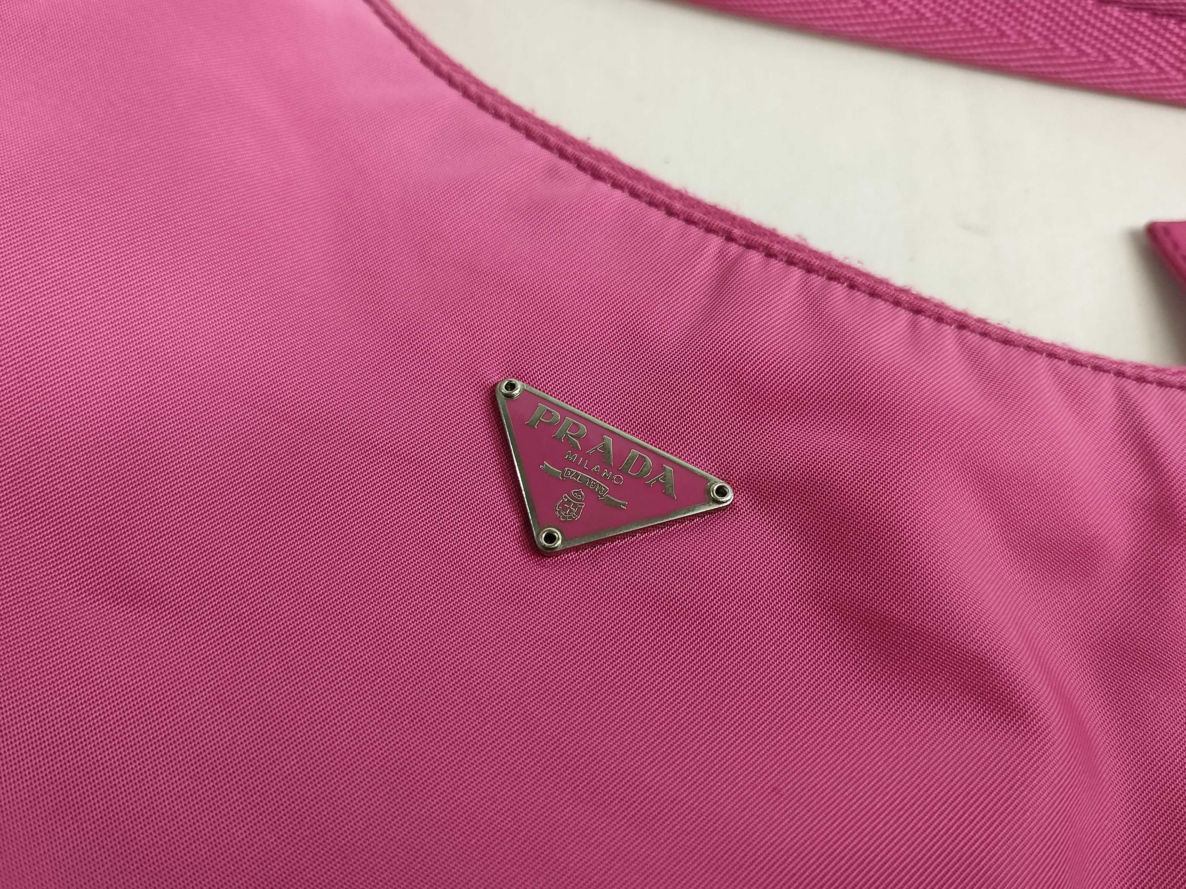 Nylon Prada One-Shoulder Accessory Pouch Triangle Logo Nylon Handbag — view 14