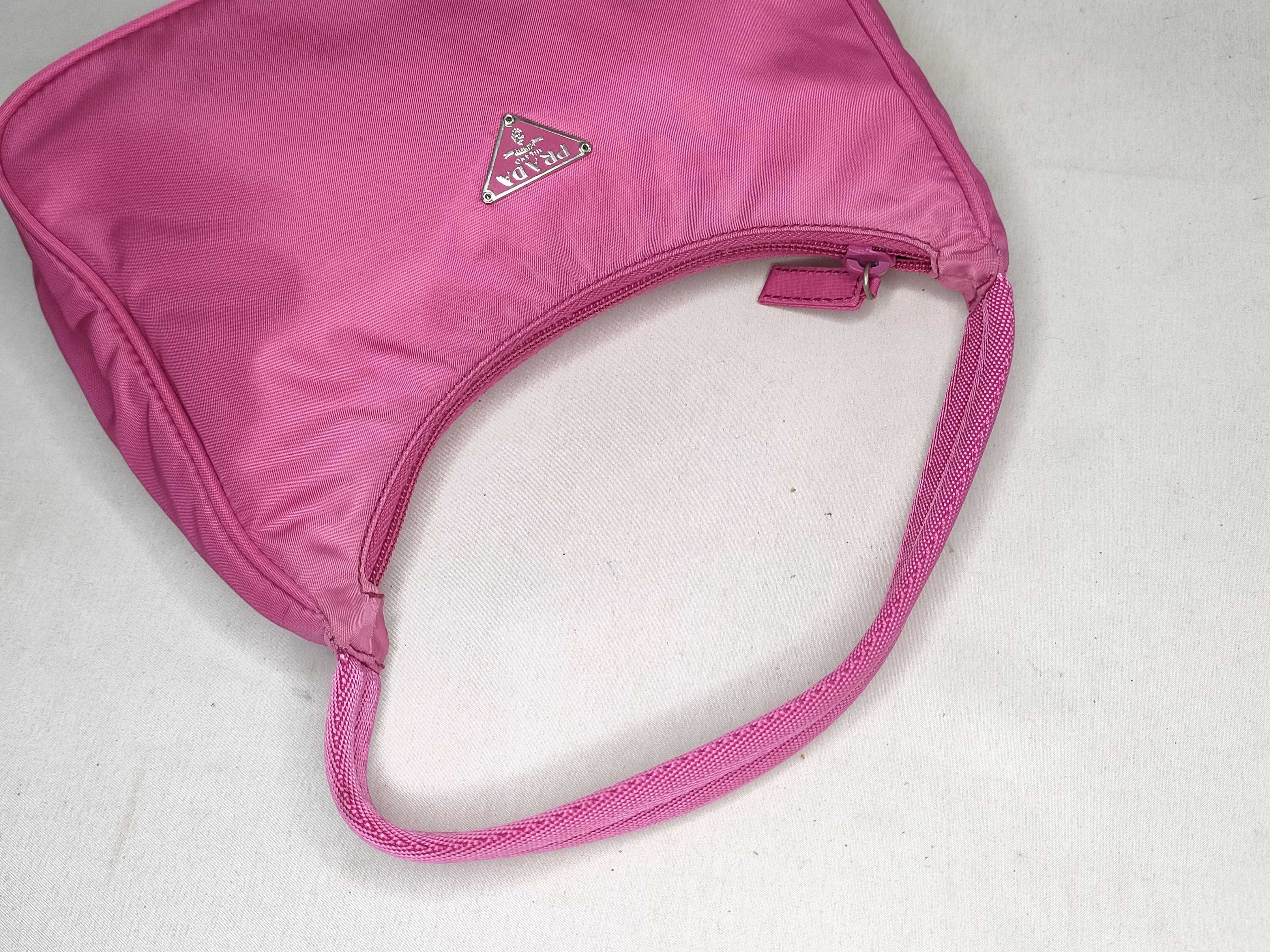 Nylon Prada One-Shoulder Accessory Pouch Triangle Logo Nylon Handbag — view 3