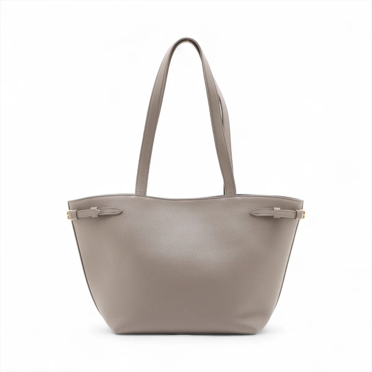 Triomphe Small Cabas Anais Cuir Triomphe Leather Tote Bag, Gray — view 2