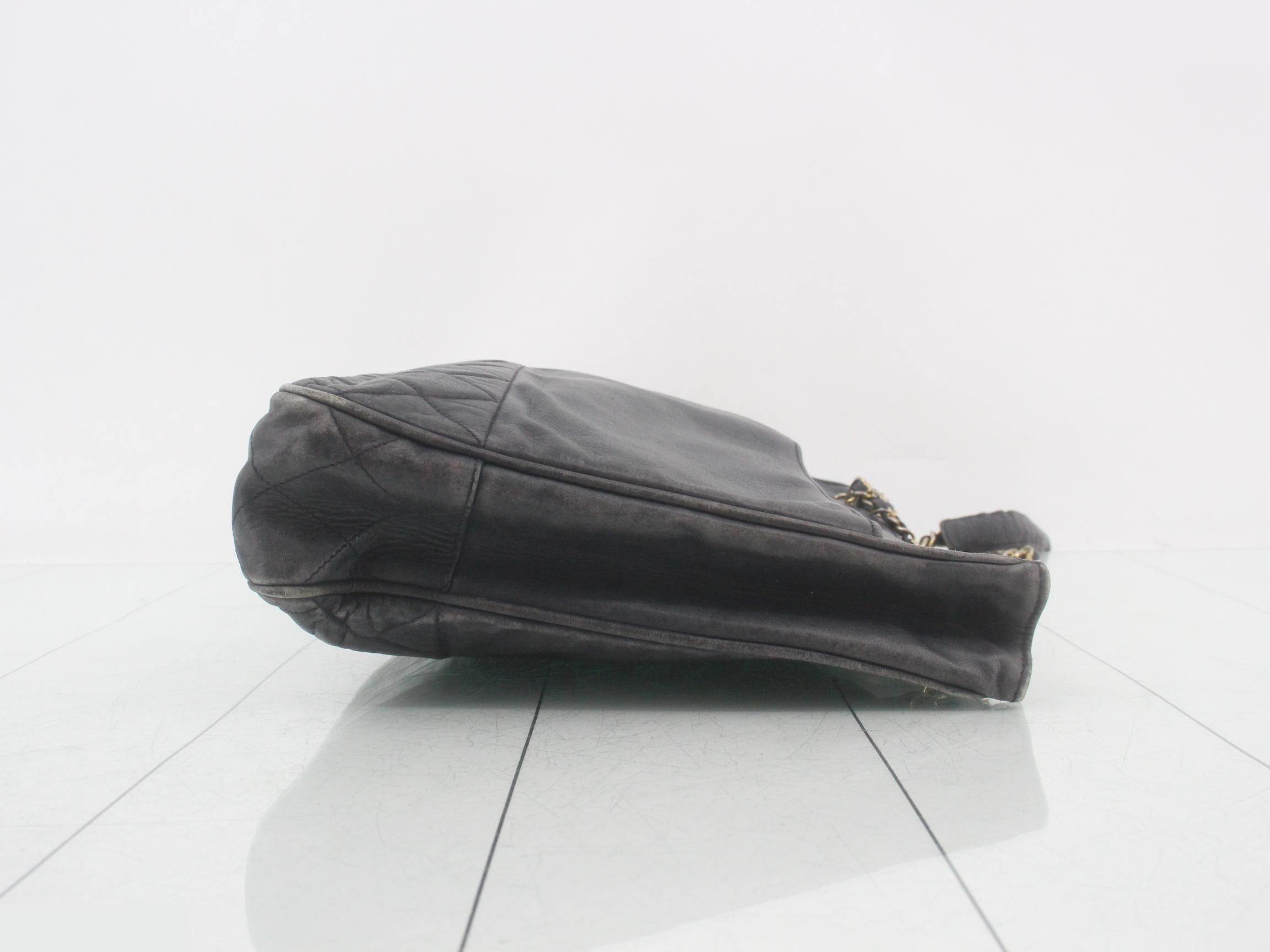 Lambskin Chain Shoulder Tote Bag — view 3