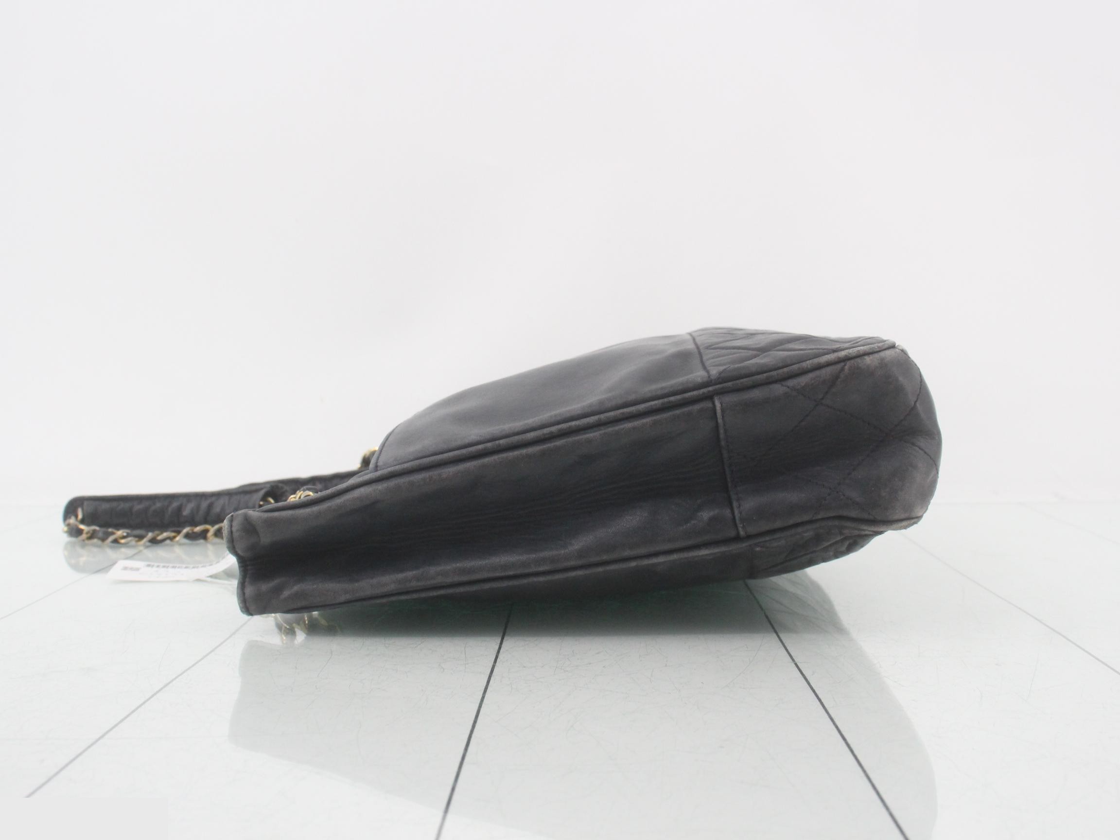 Lambskin Chain Shoulder Tote Bag — view 4