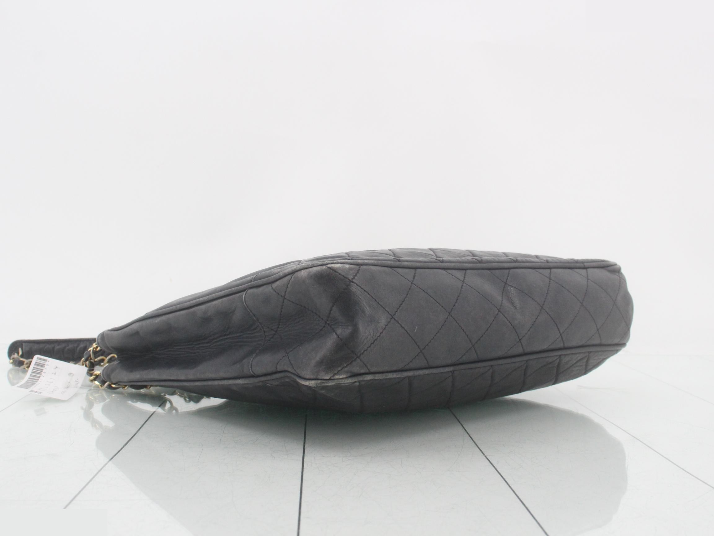 Lambskin Chain Shoulder Tote Bag — view 5