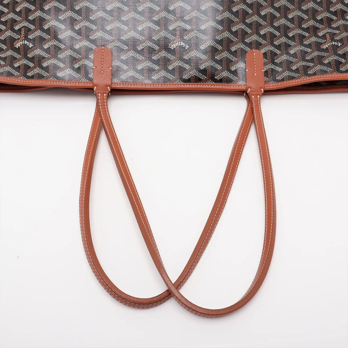 Artois PM PVC x Leather Tote Bag, Brown — view 5