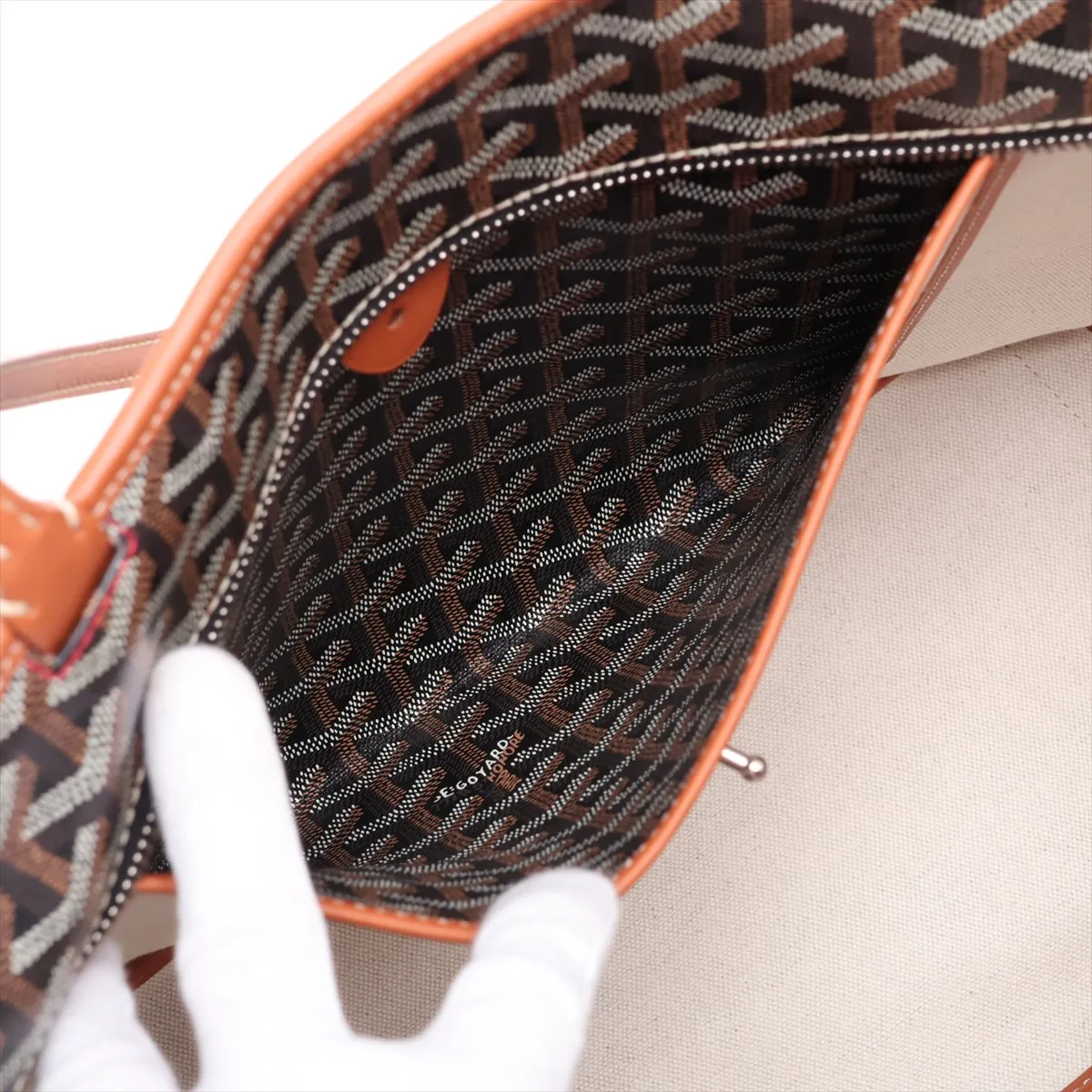 Artois PM PVC x Leather Tote Bag, Brown — view 8