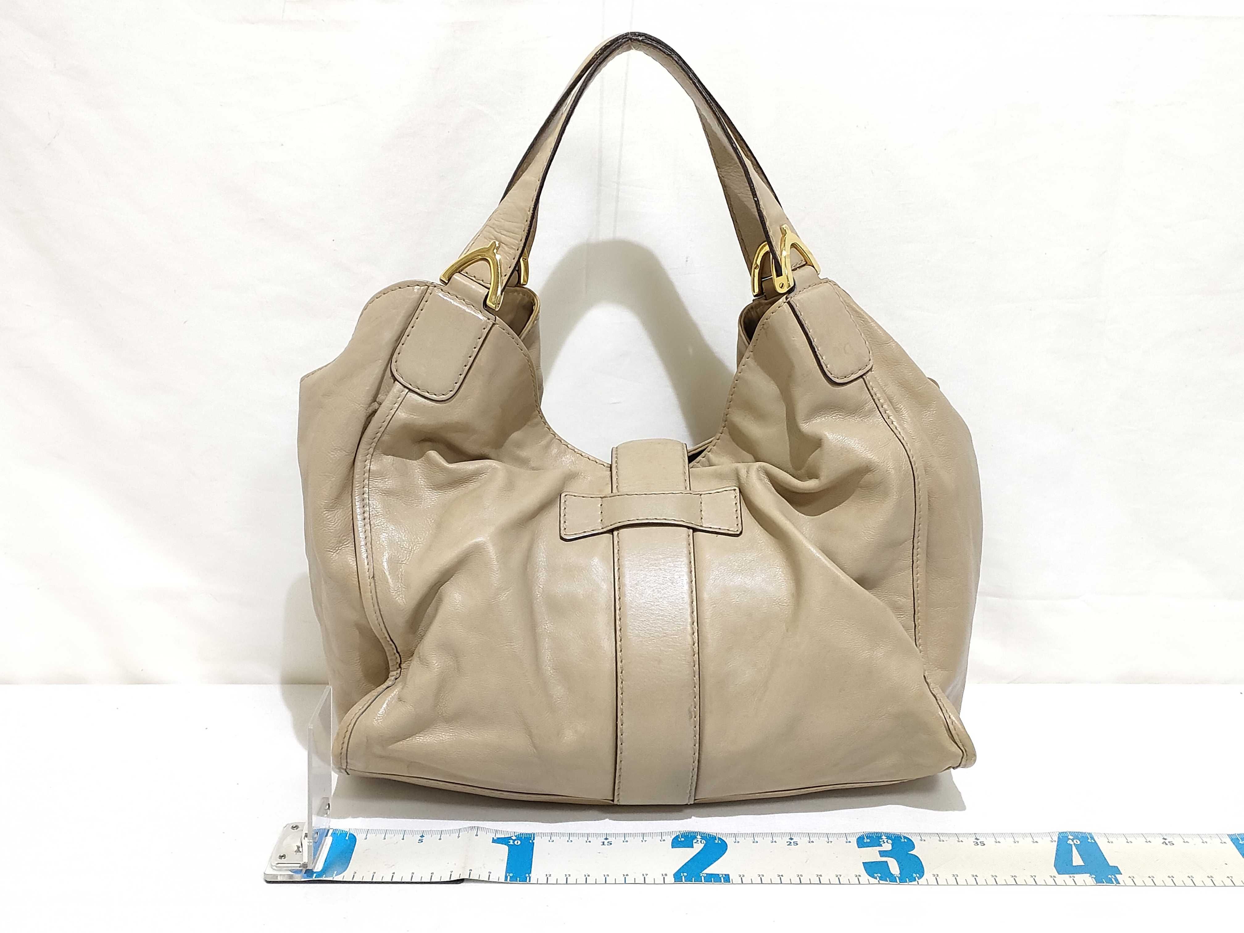 Stirrup Handbag, Brown Leather, 296856 (Handbag) — view 2