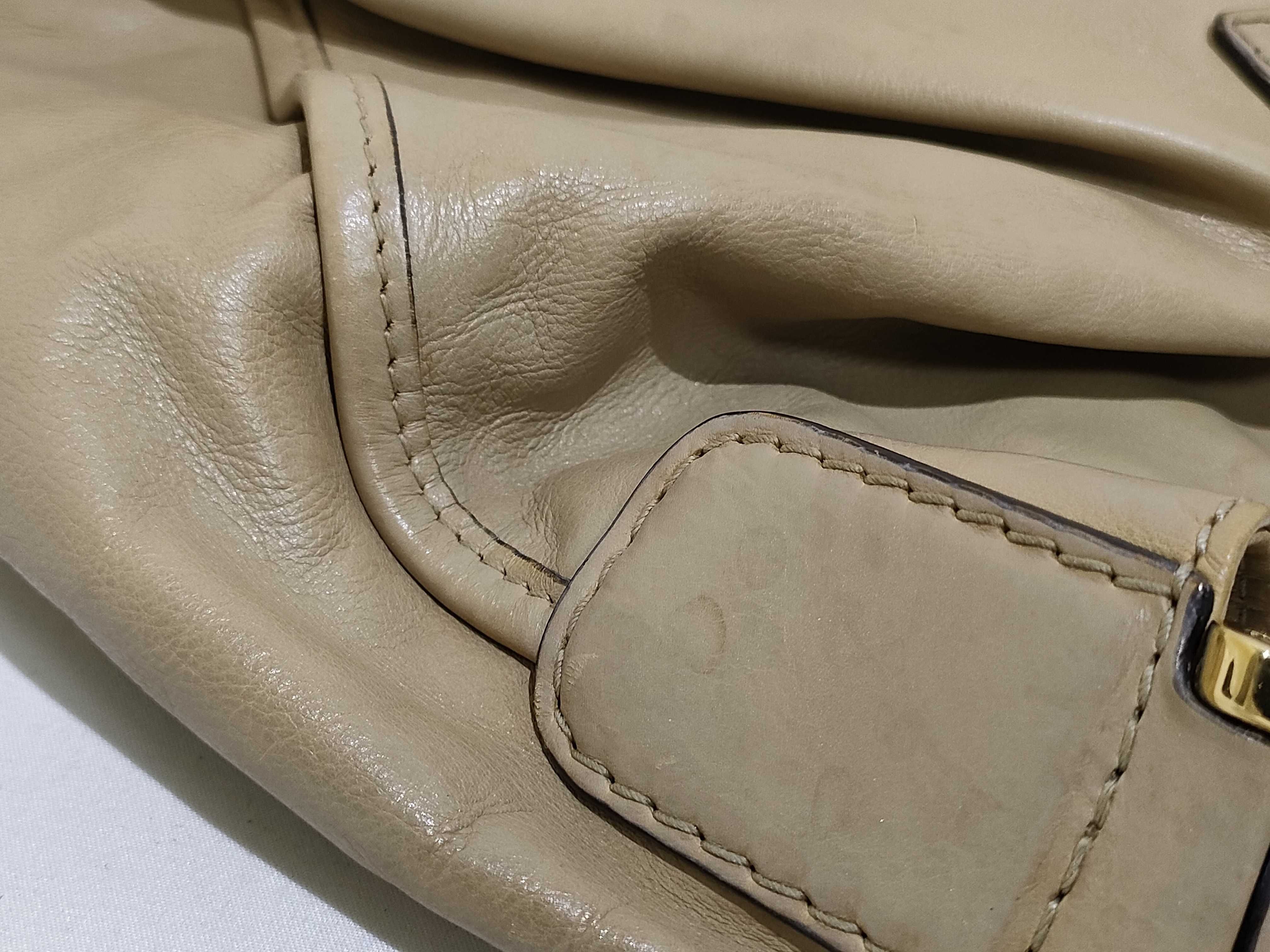 Stirrup Handbag, Brown Leather, 296856 (Handbag) — view 15