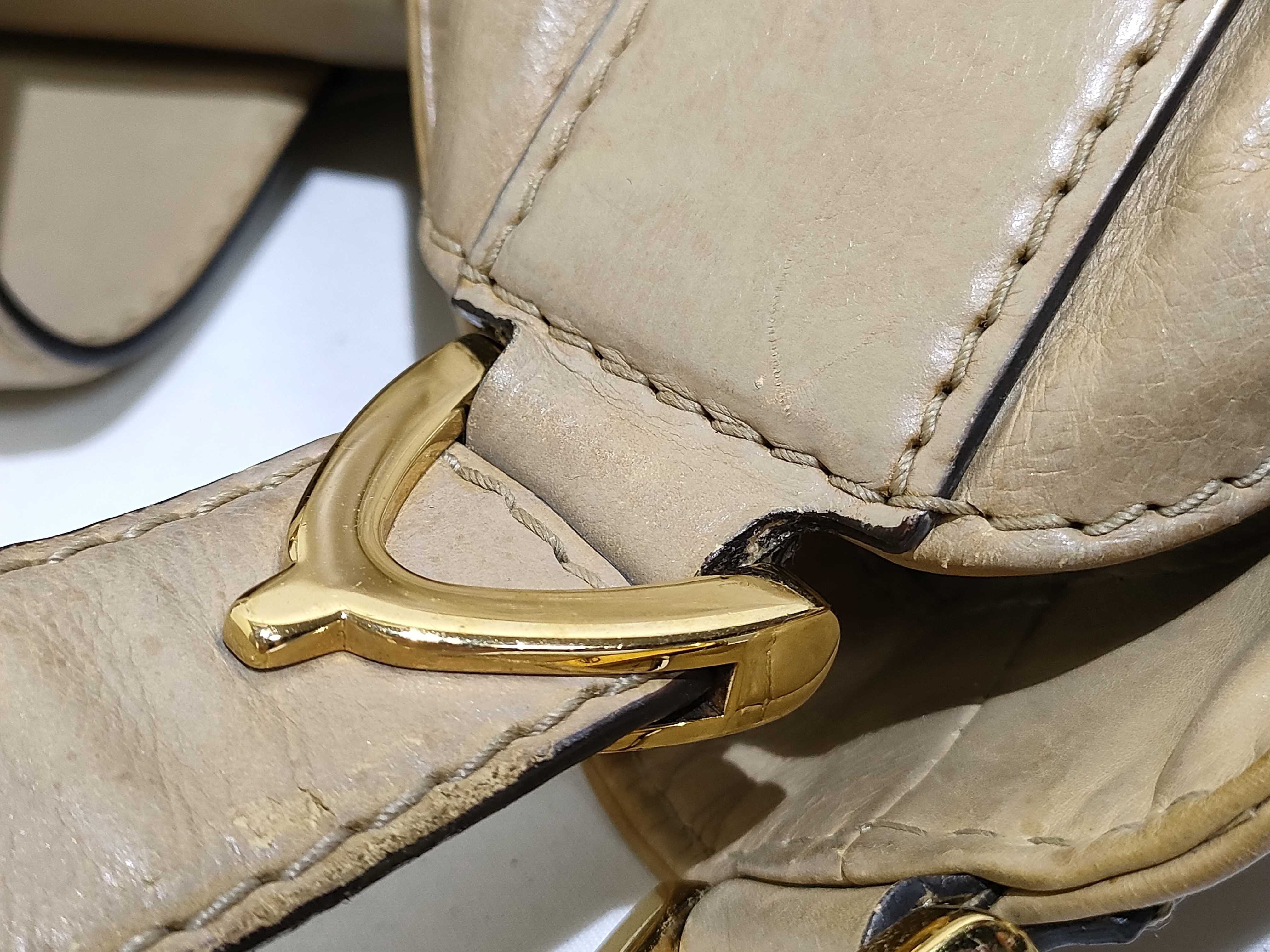 Stirrup Handbag, Brown Leather, 296856 (Handbag) — view 5