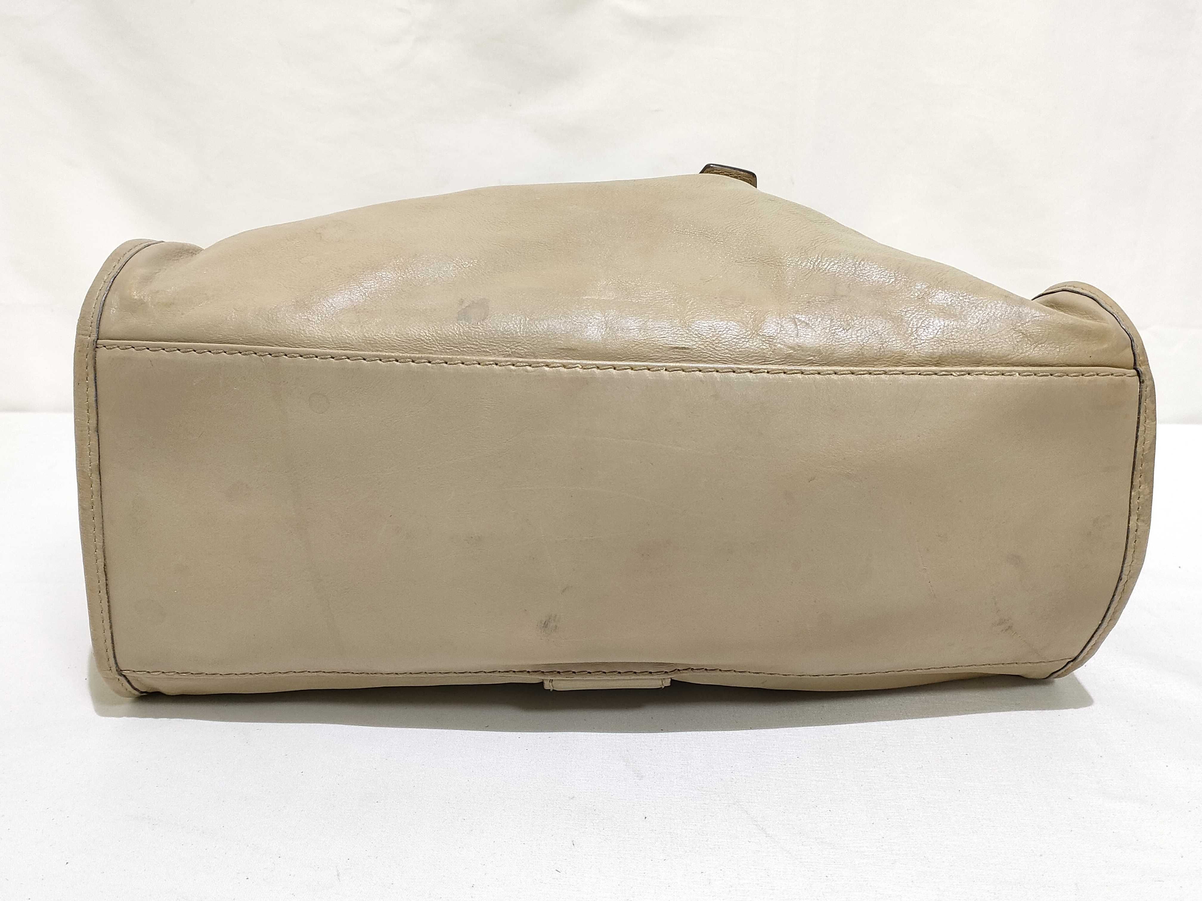 Stirrup Handbag, Brown Leather, 296856 (Handbag) — view 7