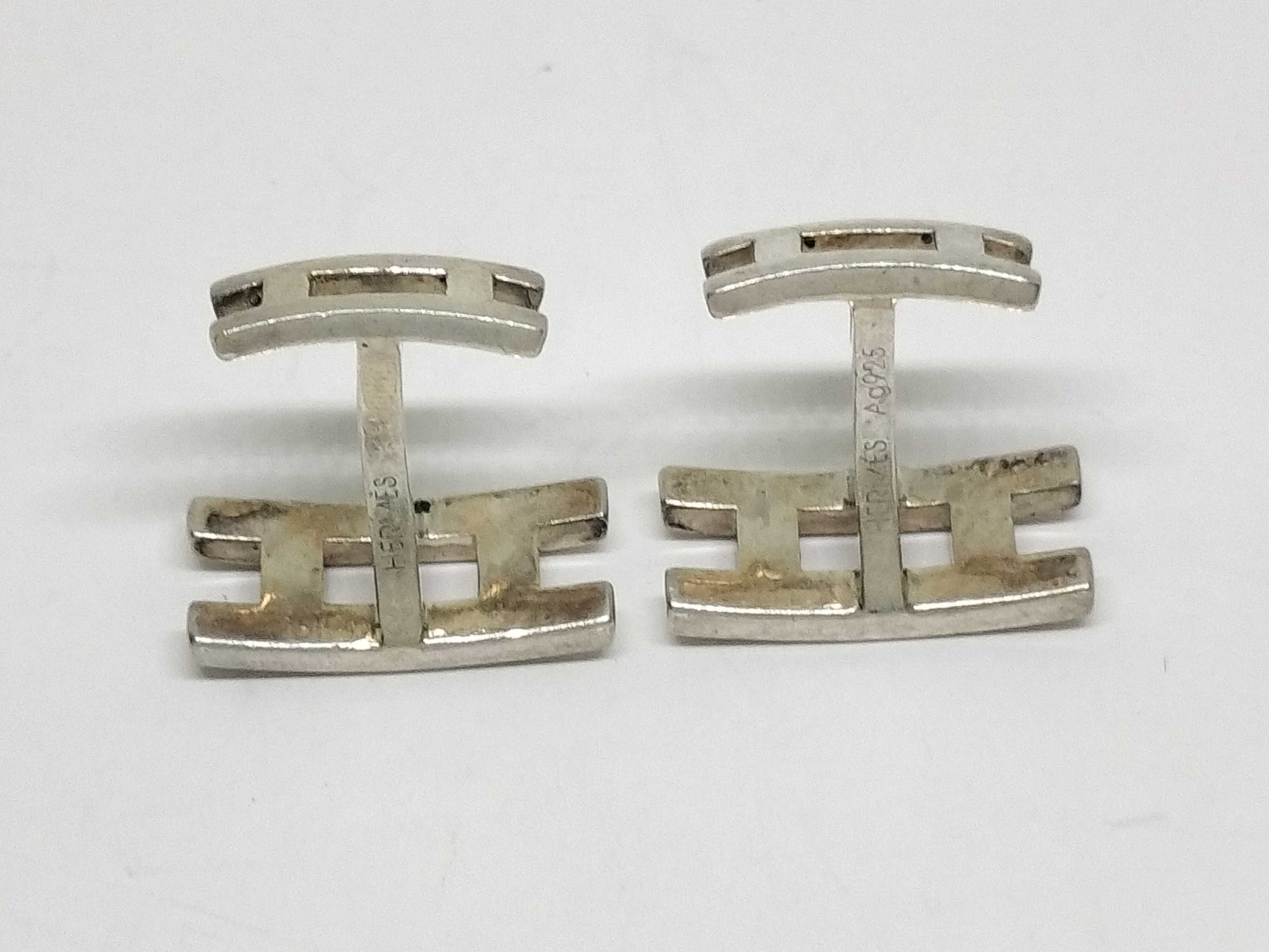 Parallel H Cufflinks SV925 Tie Clip & Cufflinks — view 3