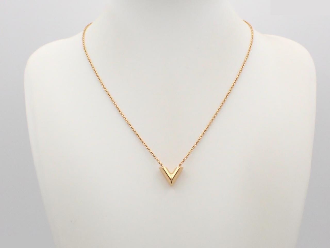 Essential V Necklace, Gold, Chain approx. 50cm — view 3