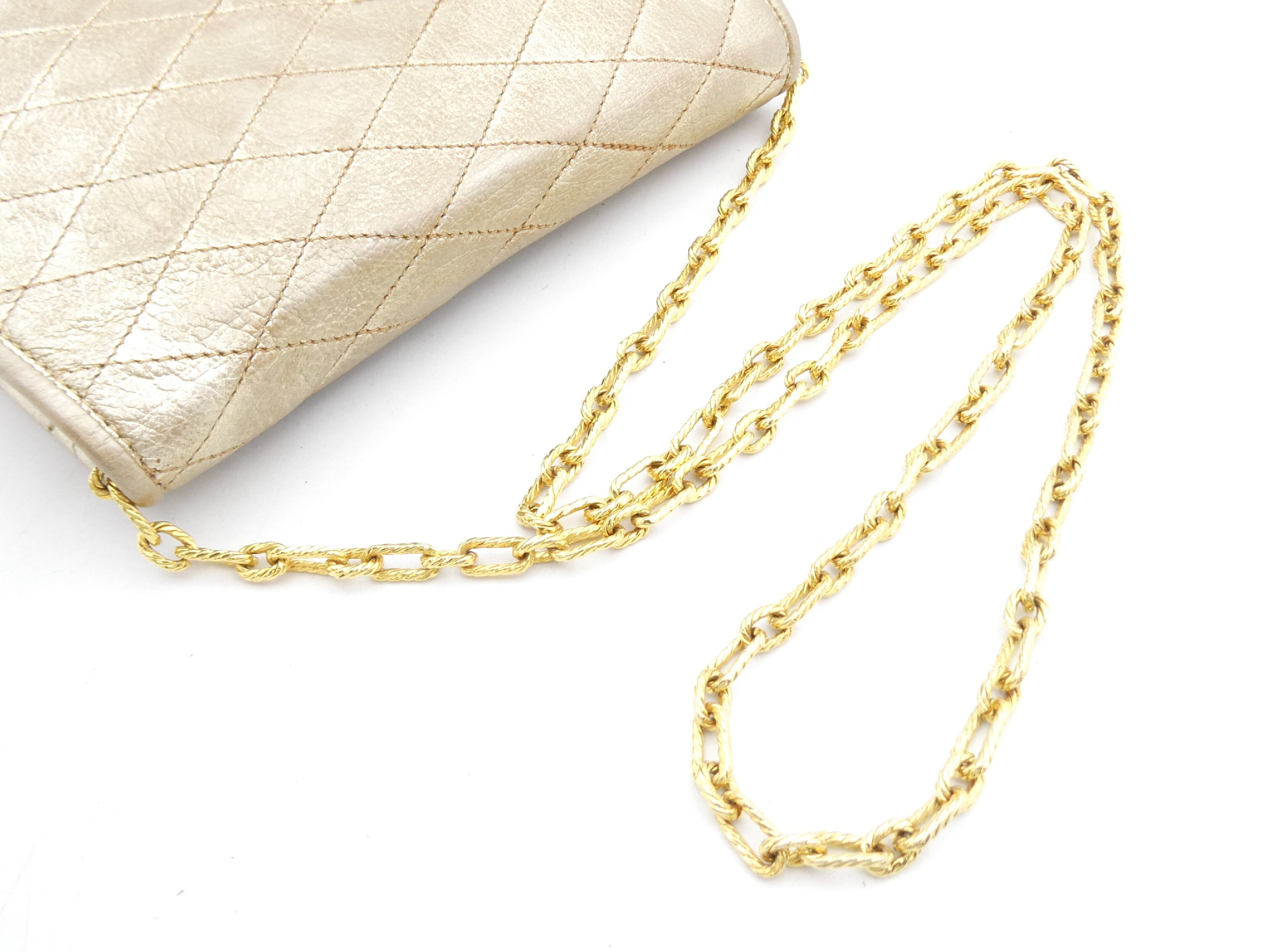 Matelassé Coco Mark Leather Chain Shoulder Bag — view 6