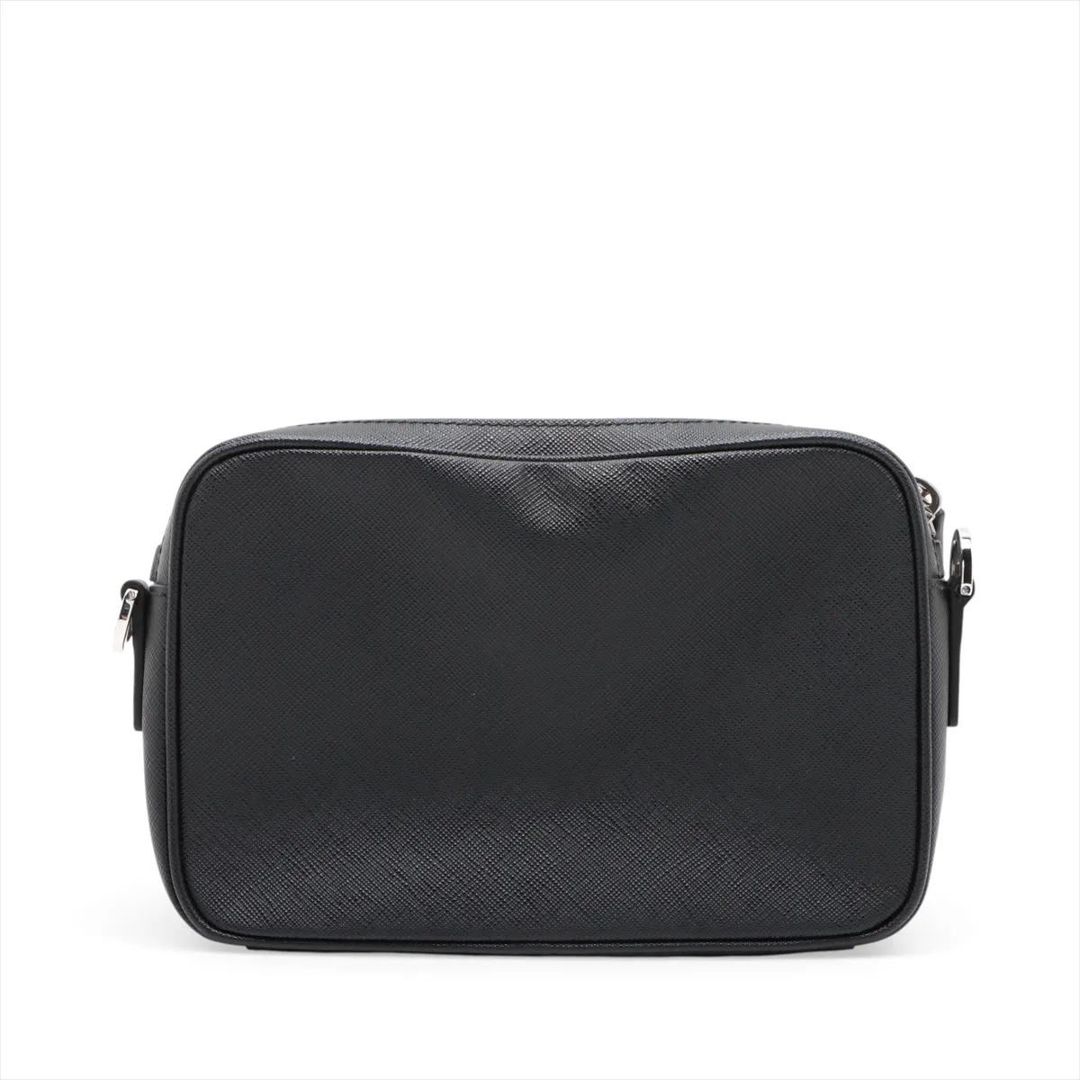Saffiano Leather x Nylon Shoulder Bag, Black — view 2