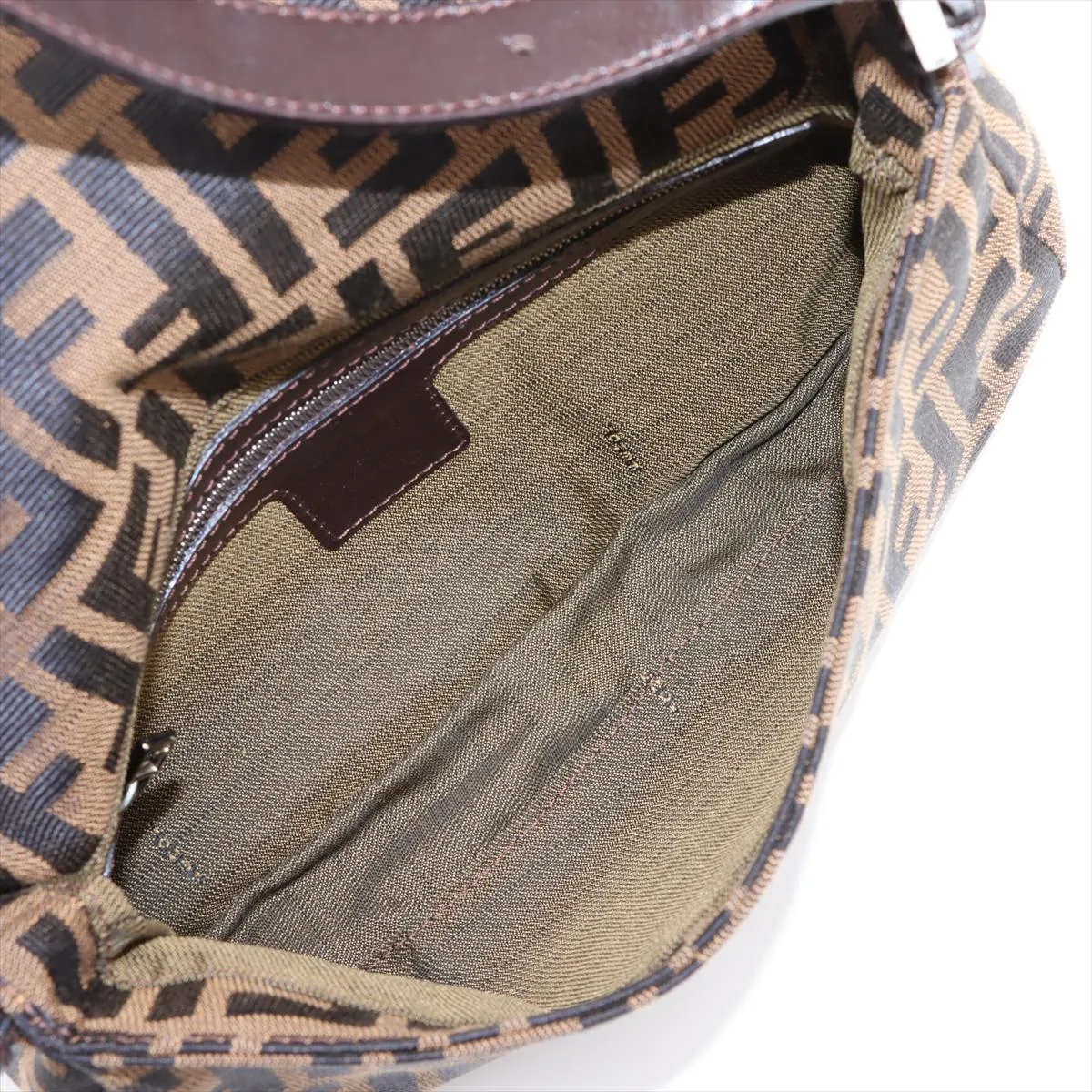 Zucca Mamma Bucket Canvas x Leather Shoulder Bag Brown 26424 — view 7