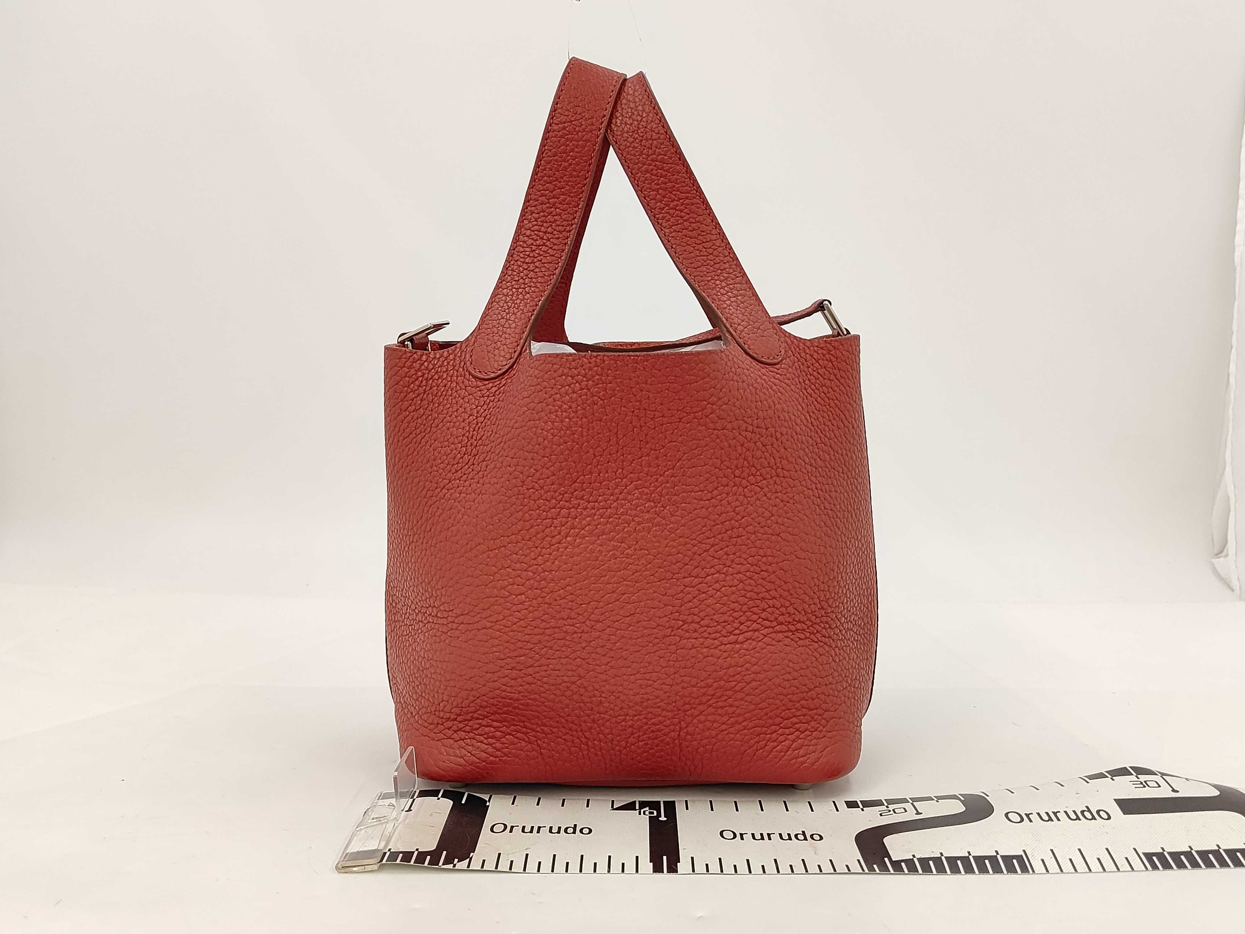 Picotin PM Red Silver Hardware P Handbag — view 2