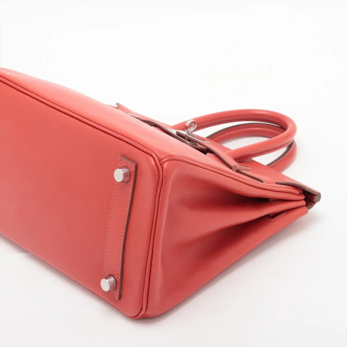 [Individually packaged] Hermes Birkin 25 Letournée Veau Swift Rouge Duchesse Silver Hardware R: 2014 — view 3