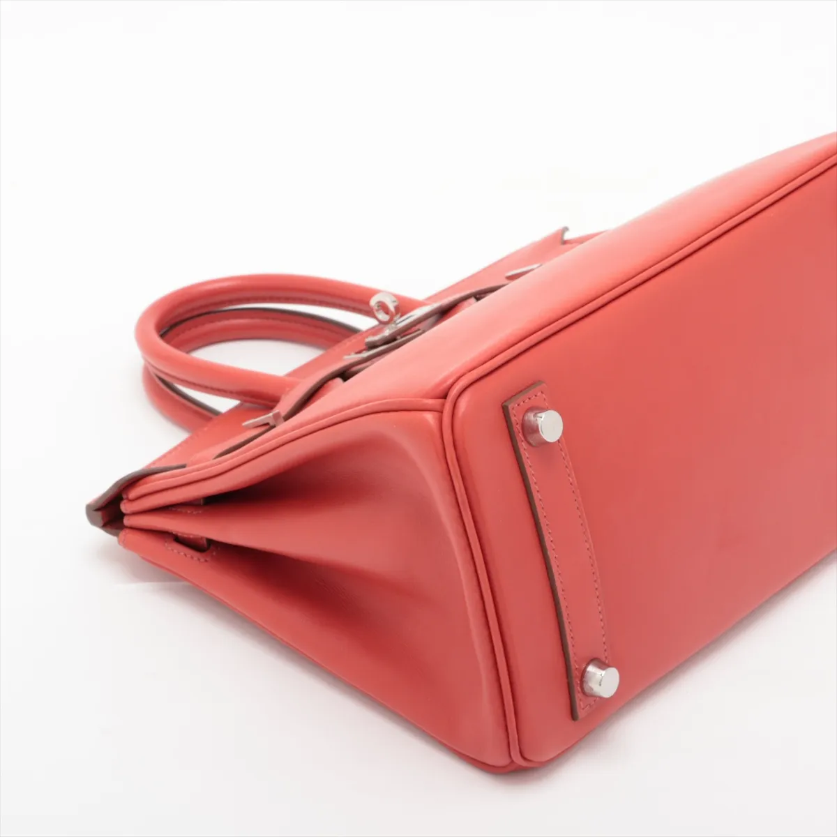 [Individually packaged] Hermes Birkin 25 Letournée Veau Swift Rouge Duchesse Silver Hardware R: 2014 — view 4