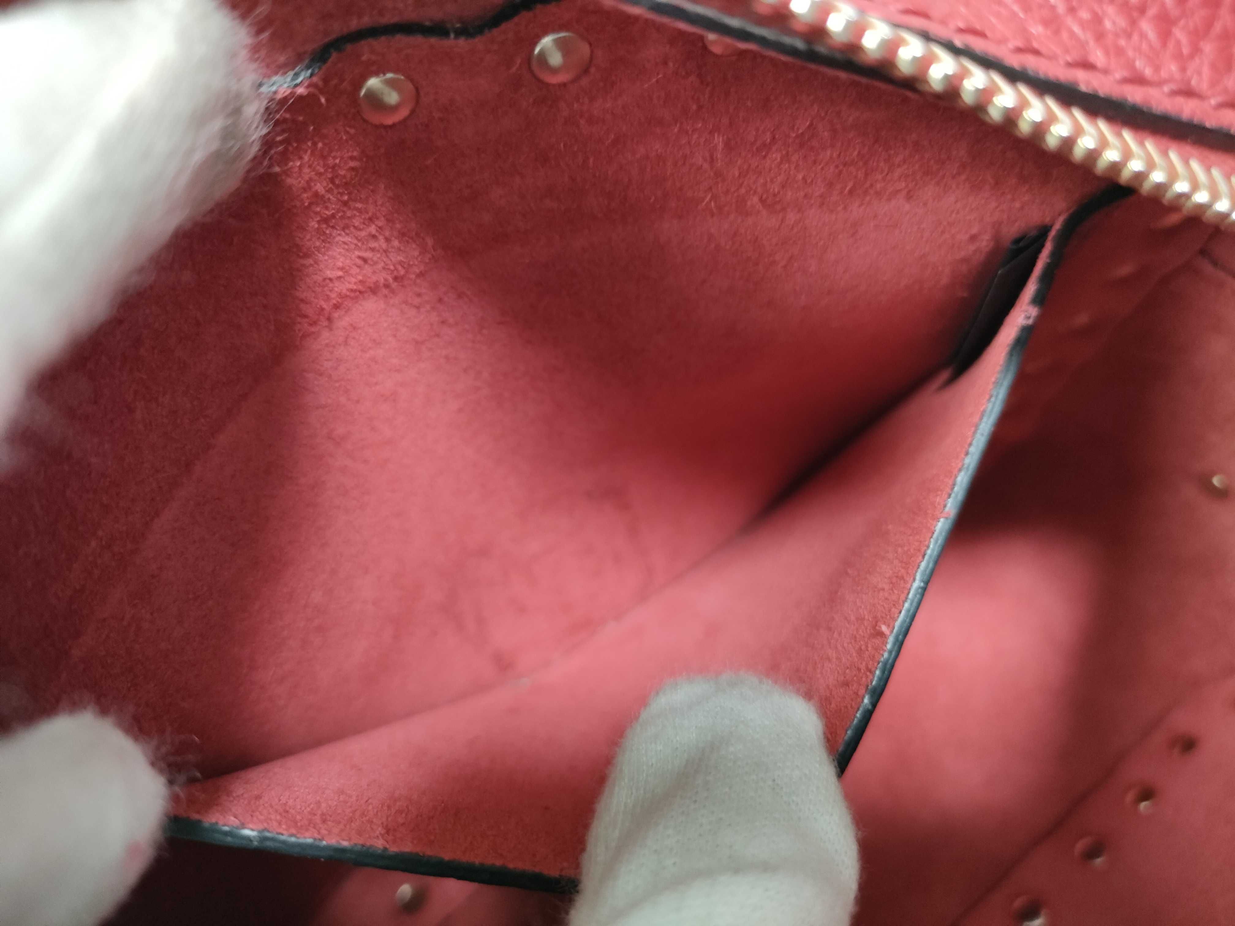 Rockstud Leather Small Crossbody Bag Red QW1B0809 Shoulder Bag — view 14