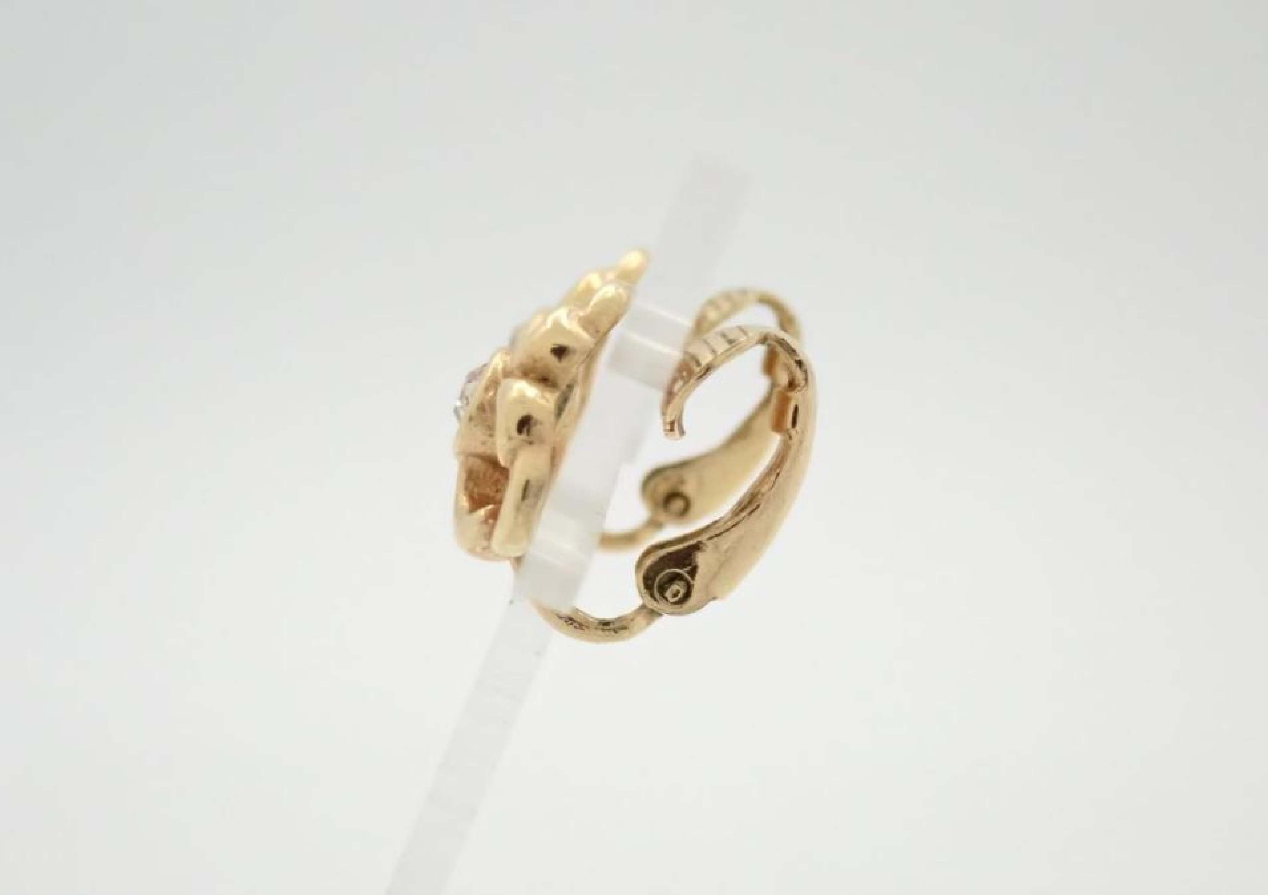 Rhinestone Gold Earrings — view 3