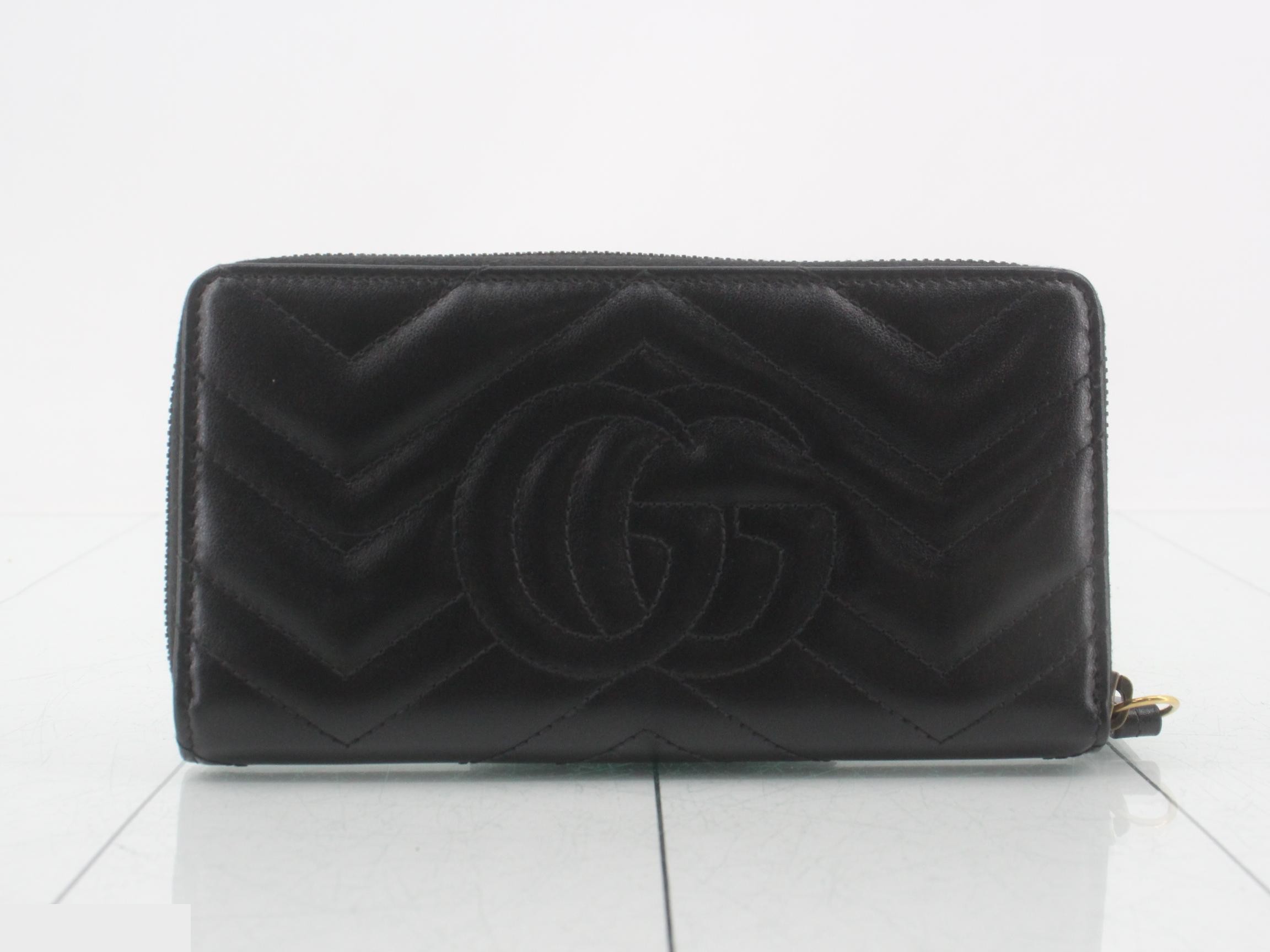 GG Marmont Long Wallet 443123 Black — view 2