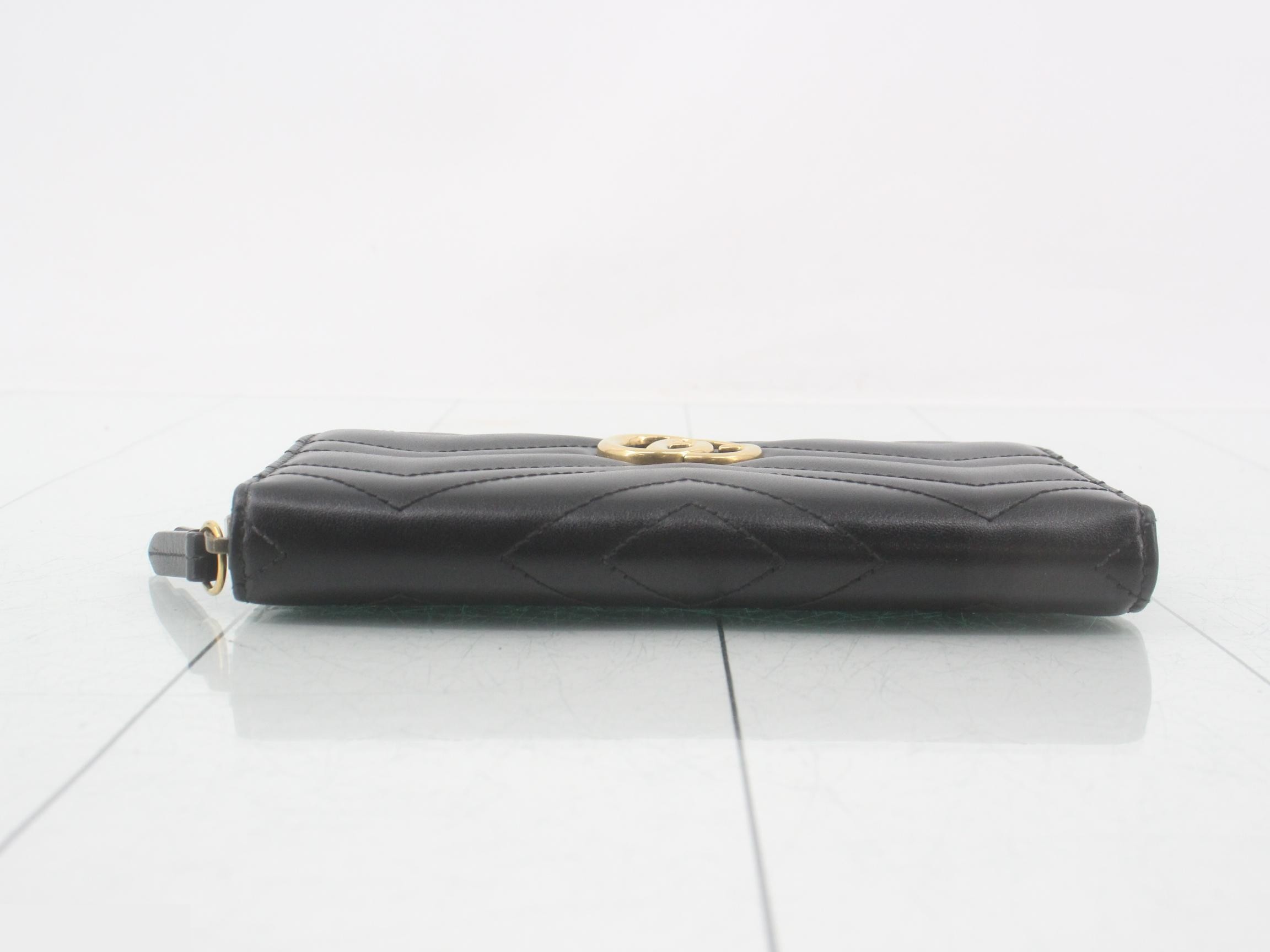 GG Marmont Long Wallet 443123 Black — view 3