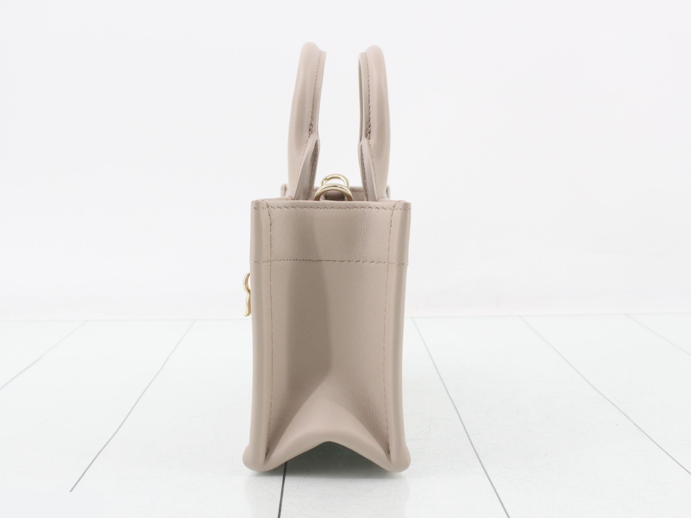Macrocannage Book Tote Bag Mini Calf Beige RFID W21 — view 3