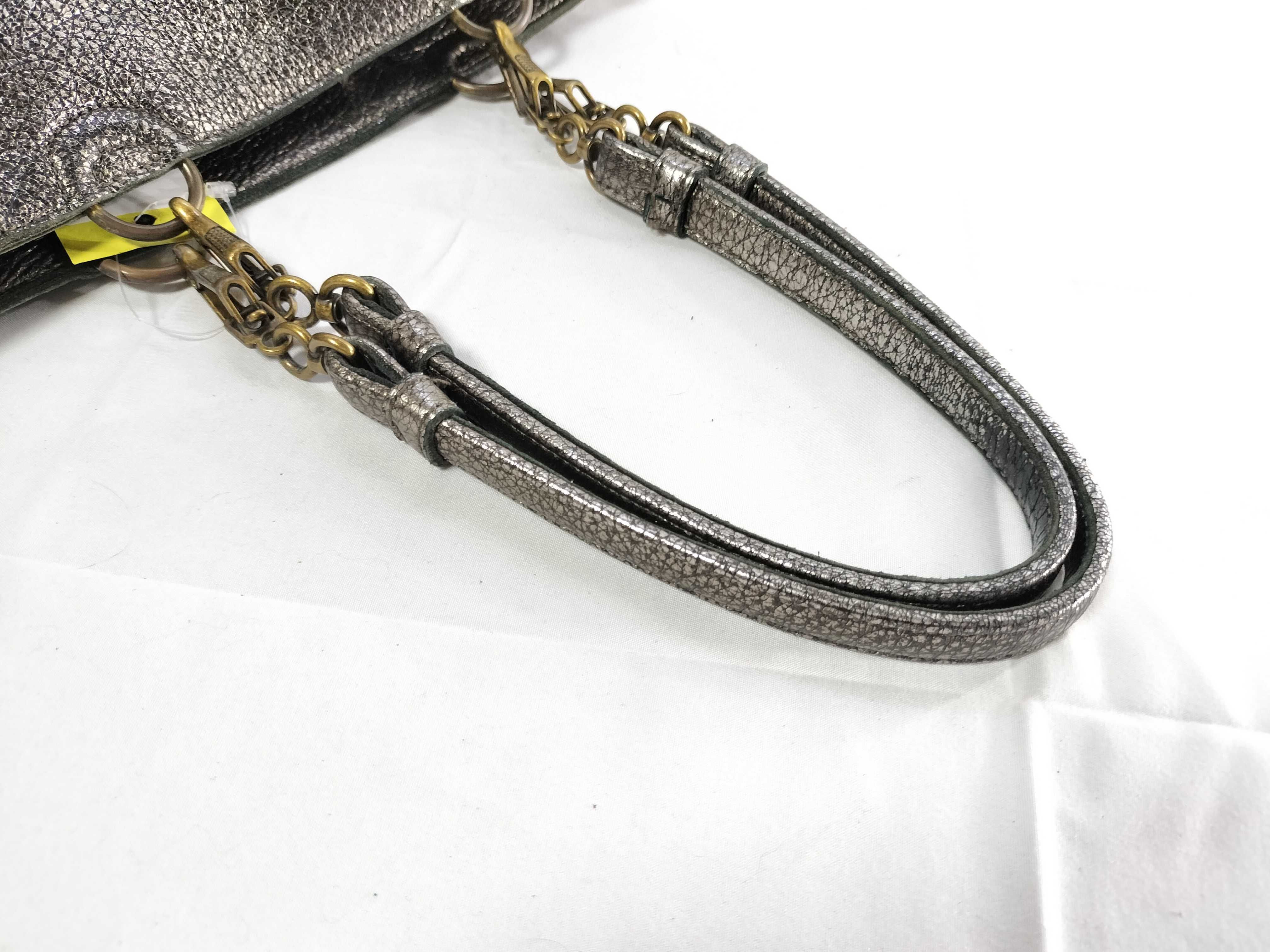 Intrecciato Bucket Tote Bag, Metallic Gray, 194900 (Tote Bag) — view 3
