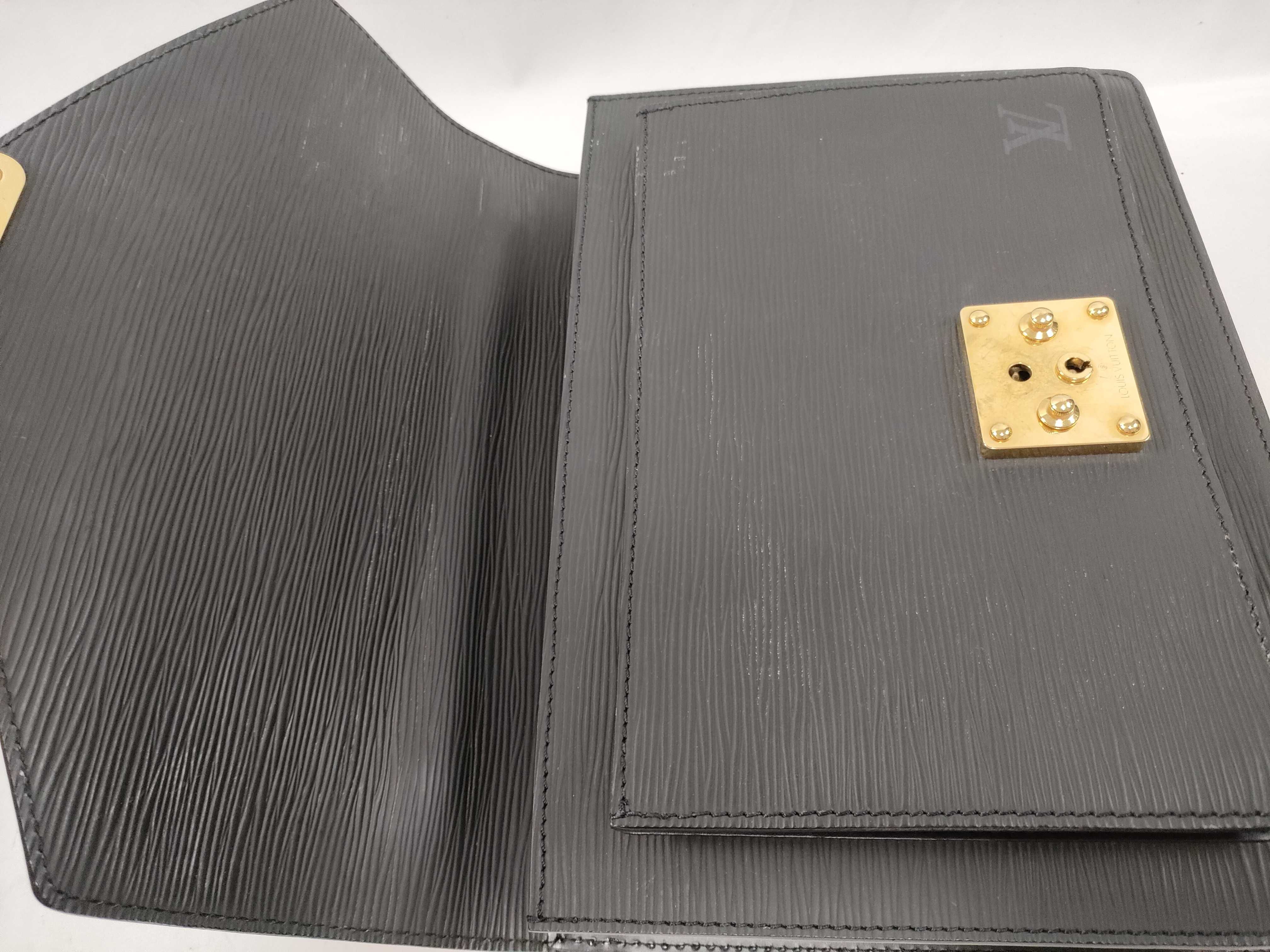 Epi Leather Handbag, Black — view 8