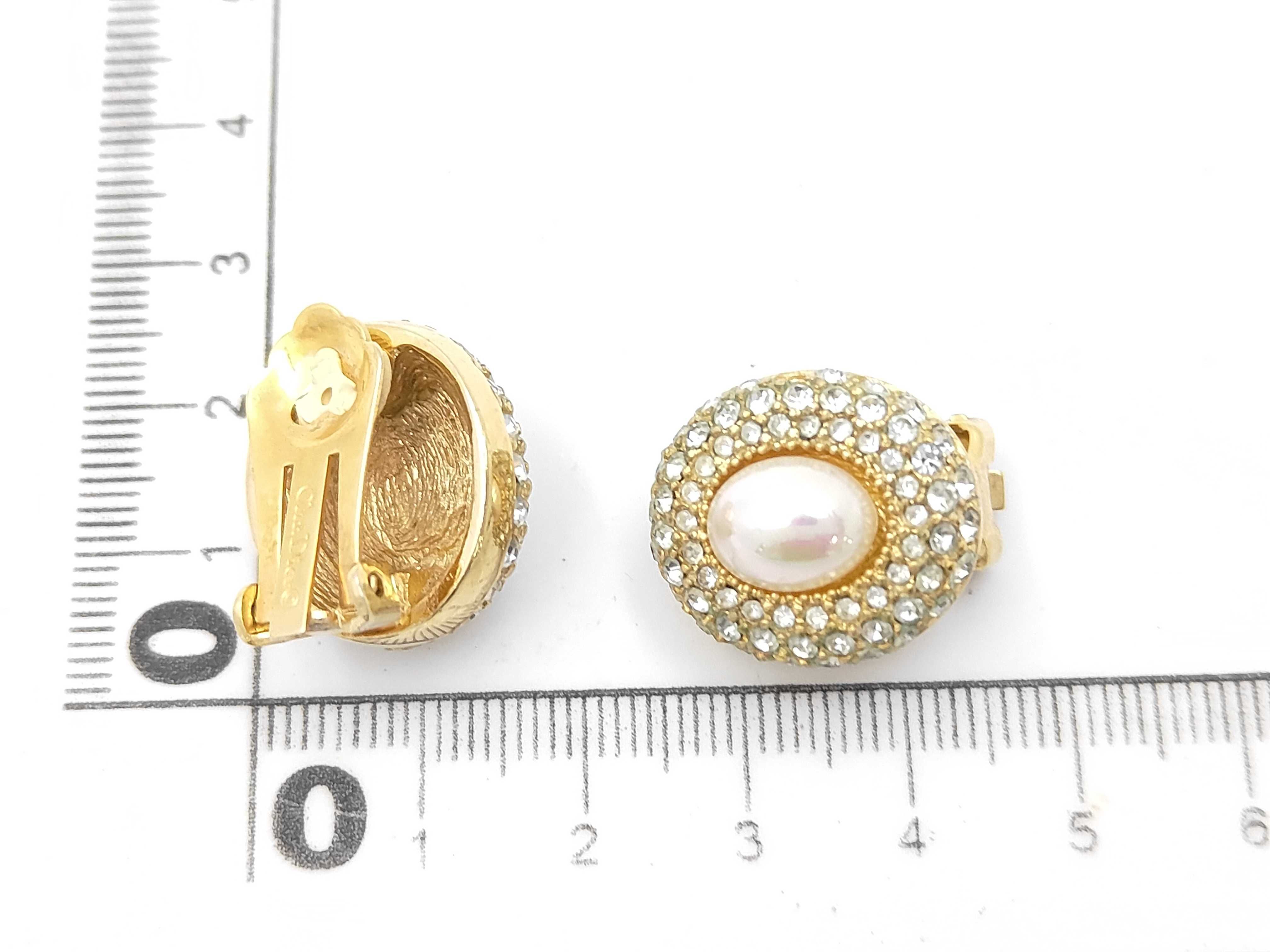 Gold Rhinestone Earrings — view 7