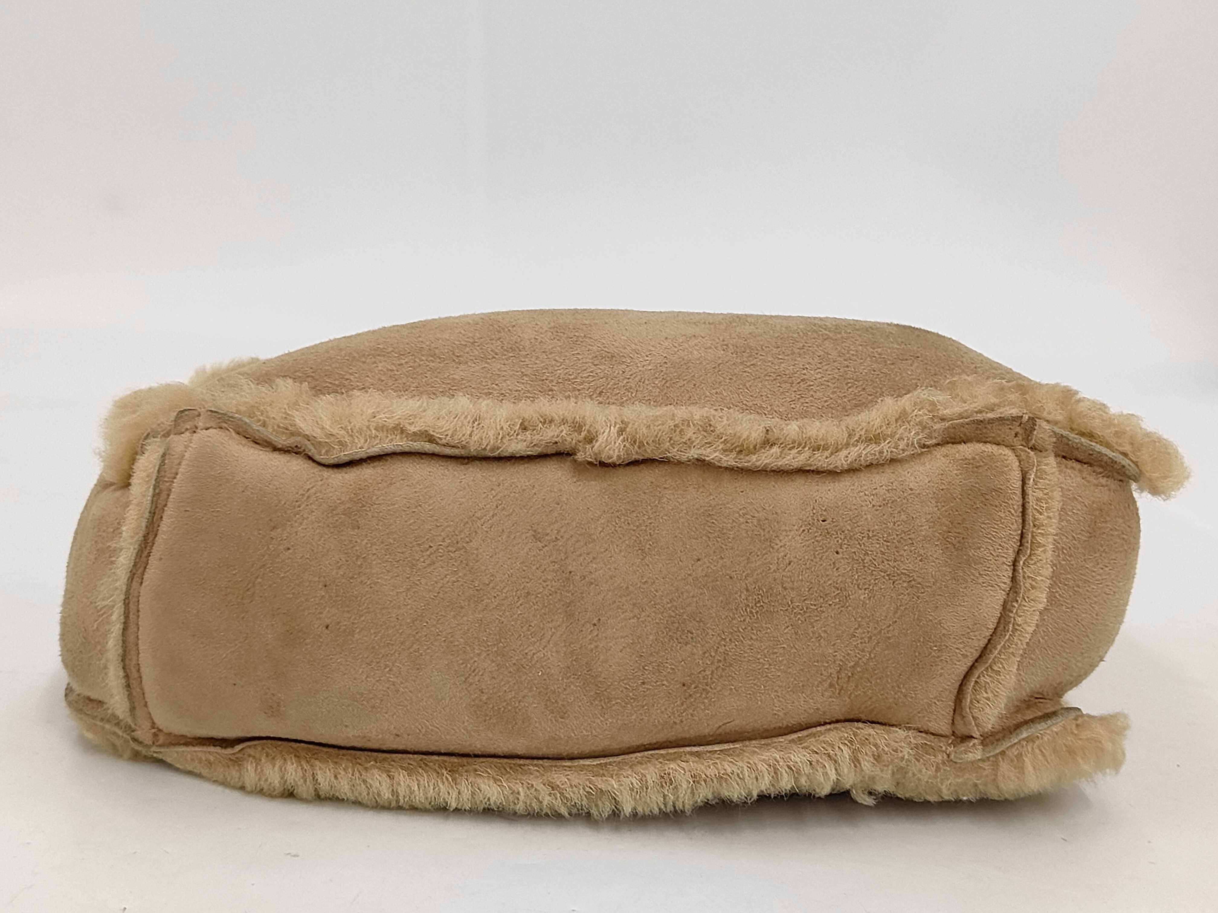 (Chanel) Shearling Beige Mini Handbag (with seal) — view 4