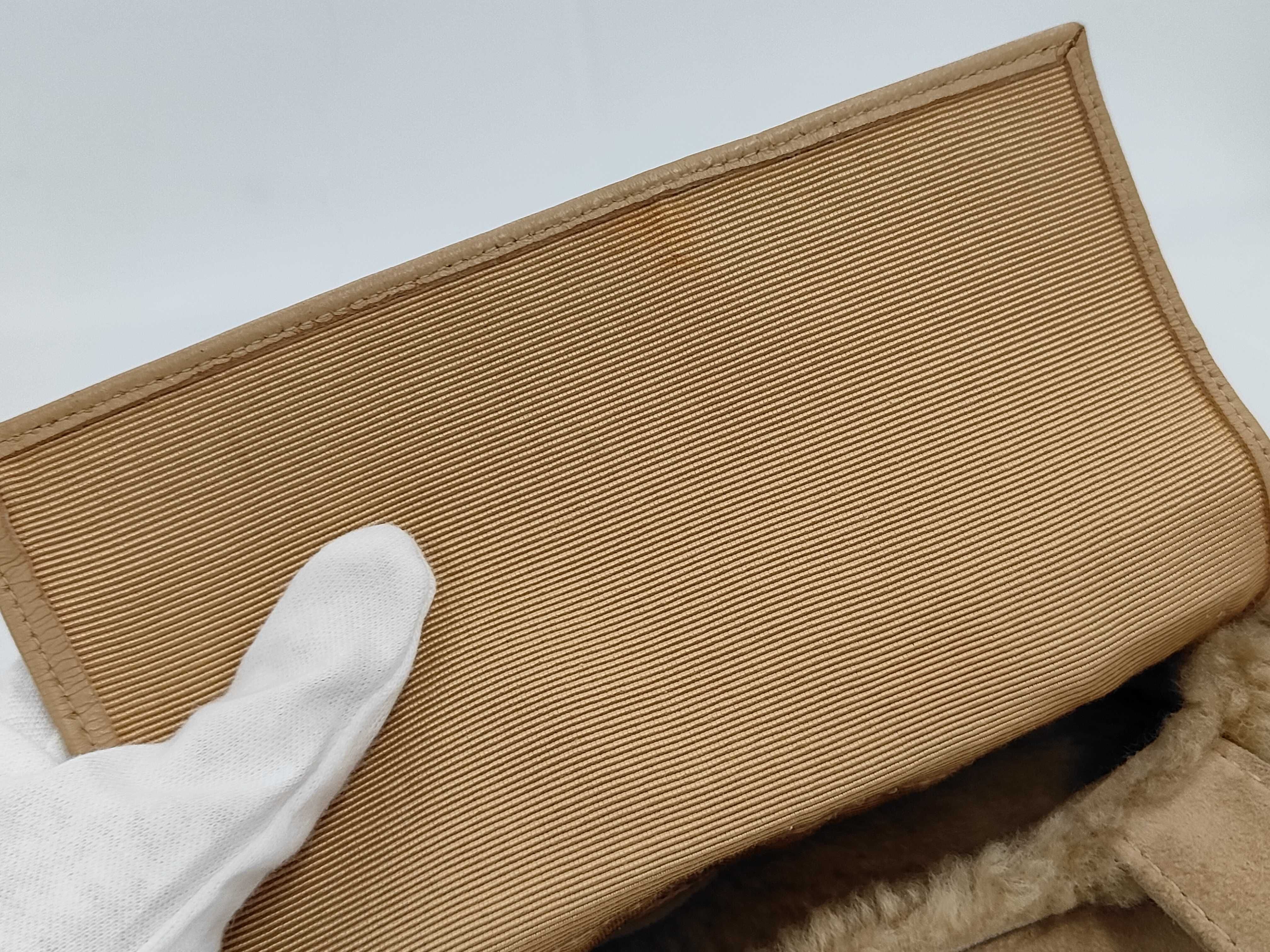 (Chanel) Shearling Beige Mini Handbag (with seal) — view 10